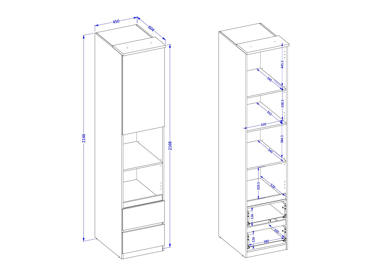 Könyvespolc Nolcala 118 (Tölgy + Bézs)