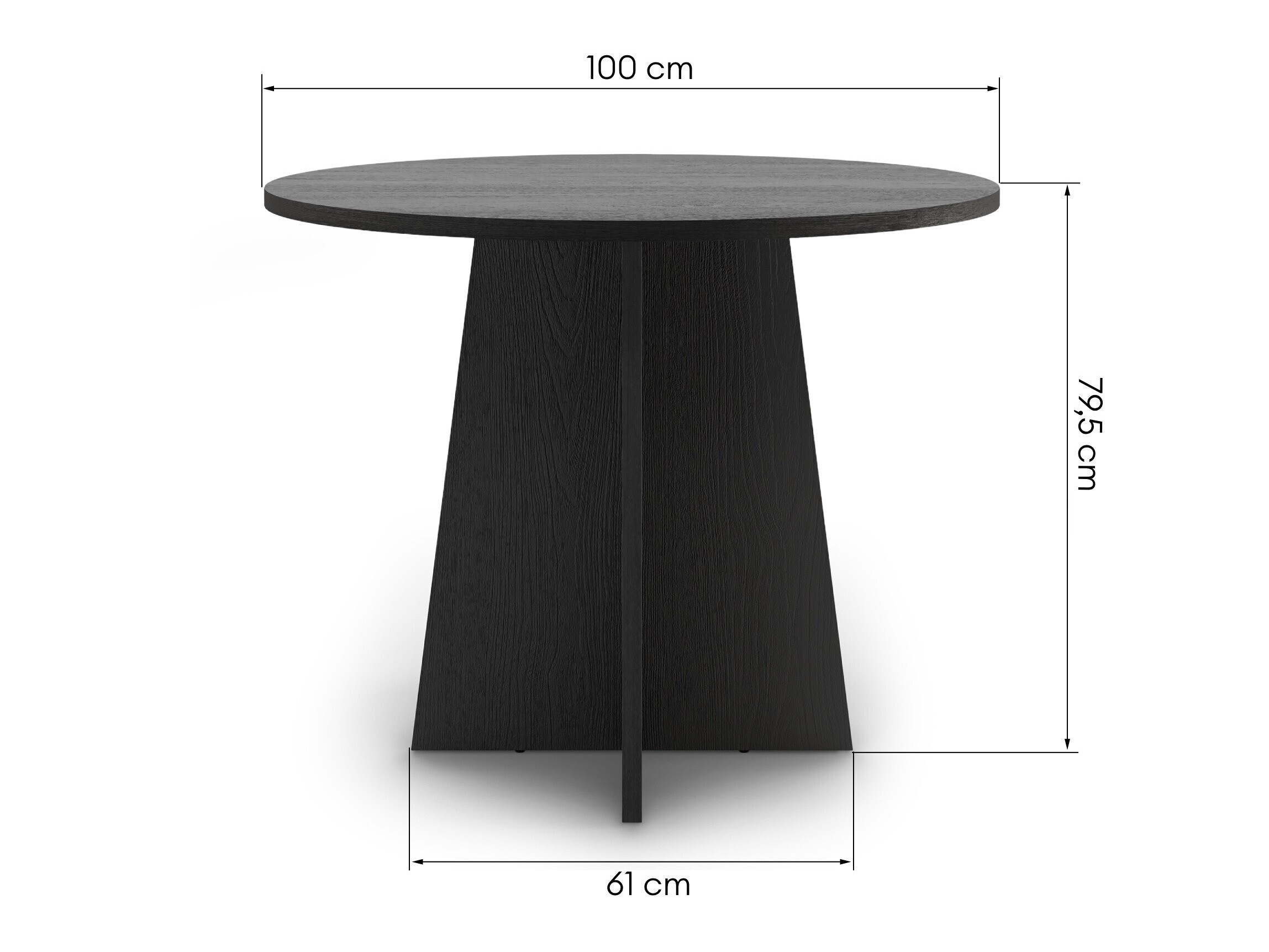 Asztal Burleson 636 (Fekete)