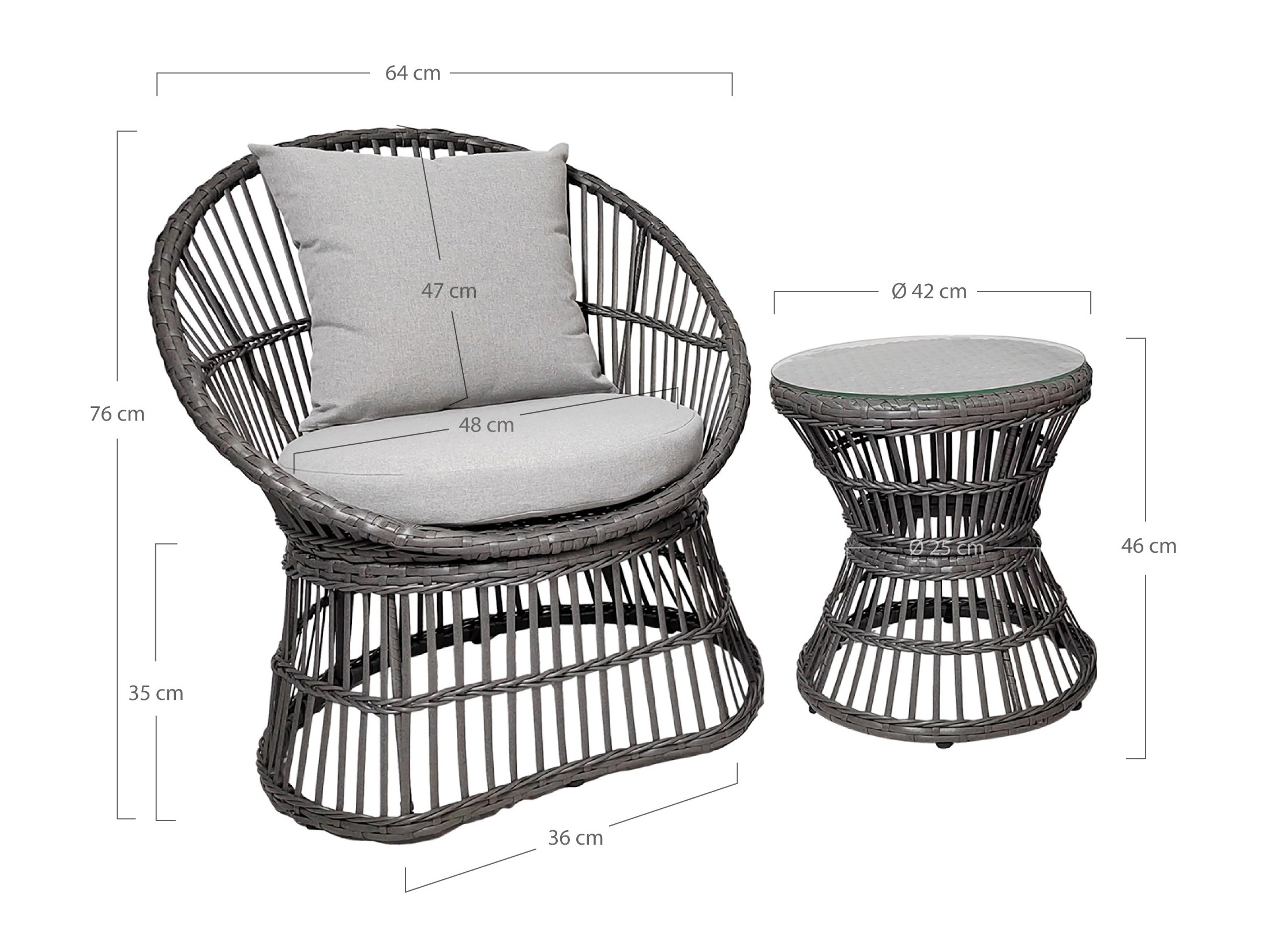 Erkélybútor-készlet Brea 313