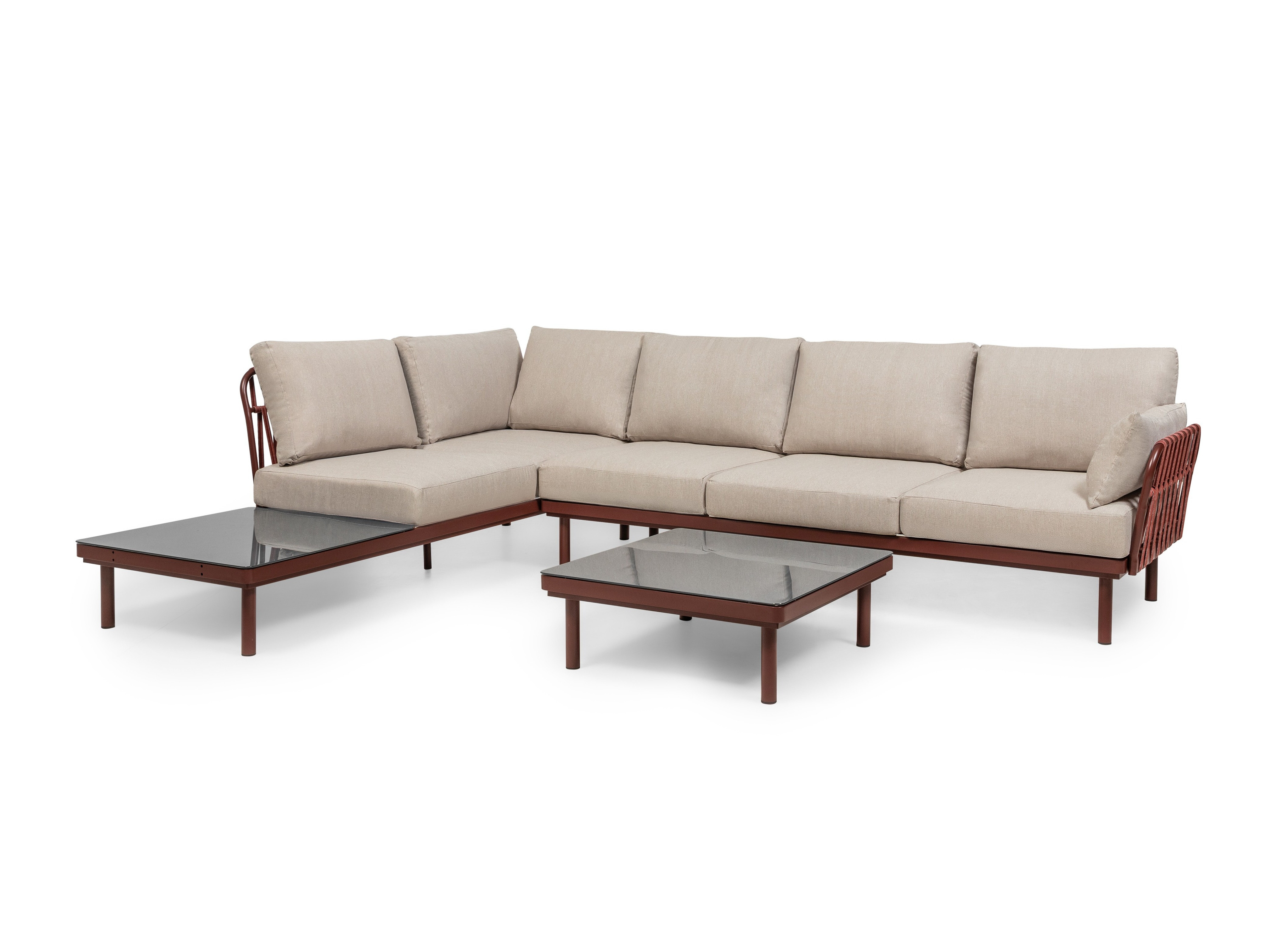 Kerti bútor Burleson 659 (Bordó + Világos bézs)