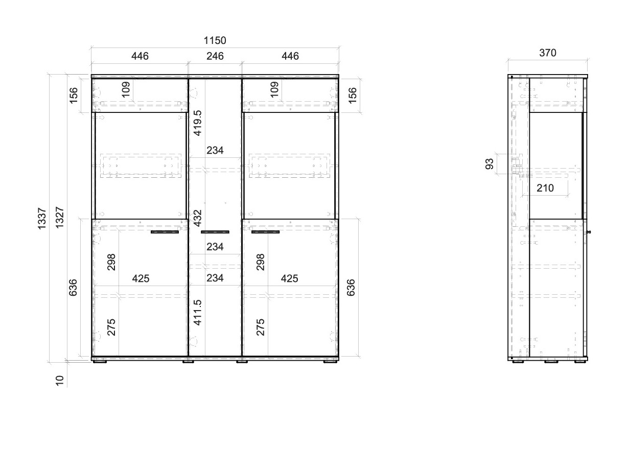 Könyvespolc Tencati 101