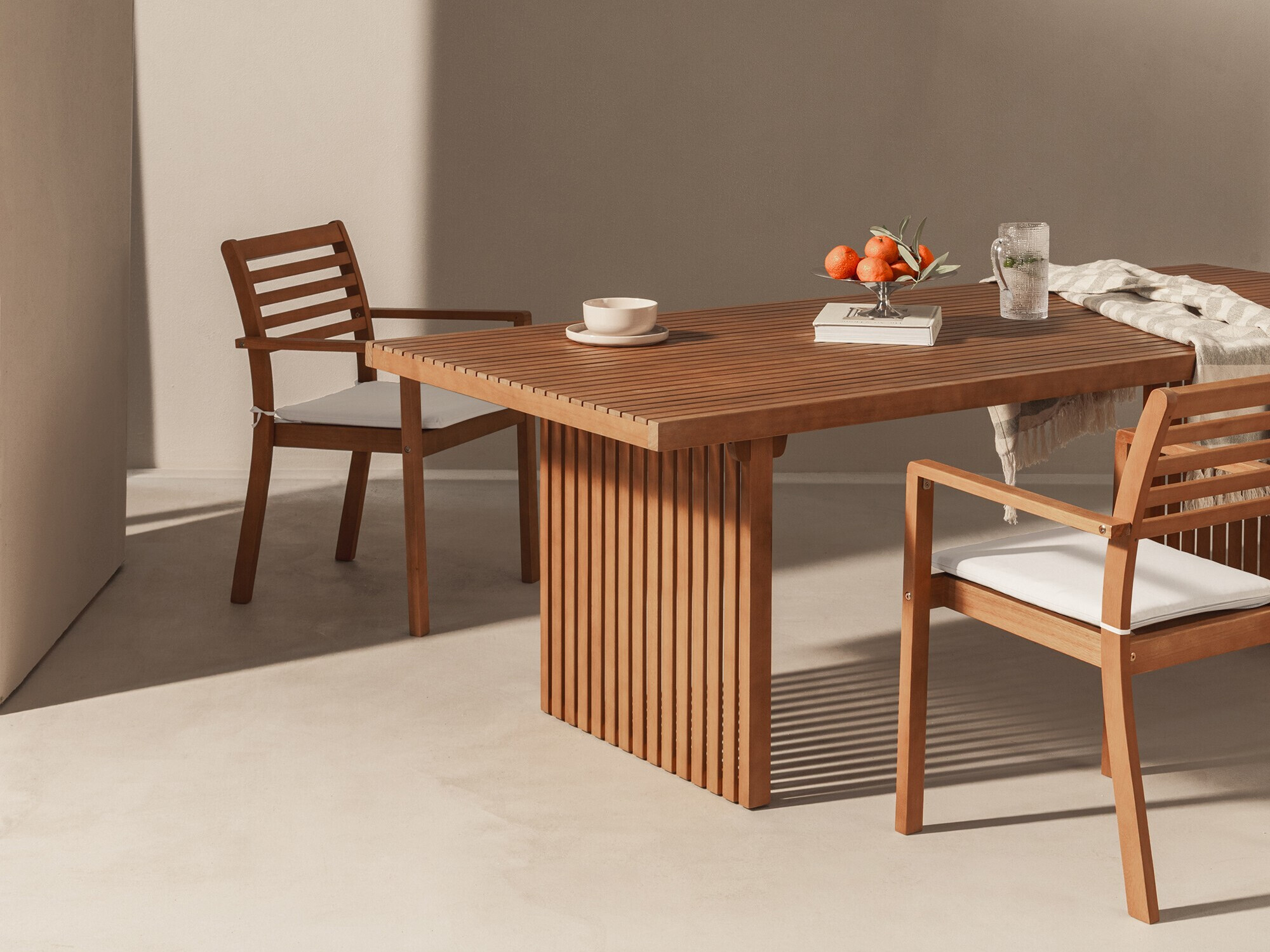 Kerti szék Burleson 669 (Bézs + Tikfa)