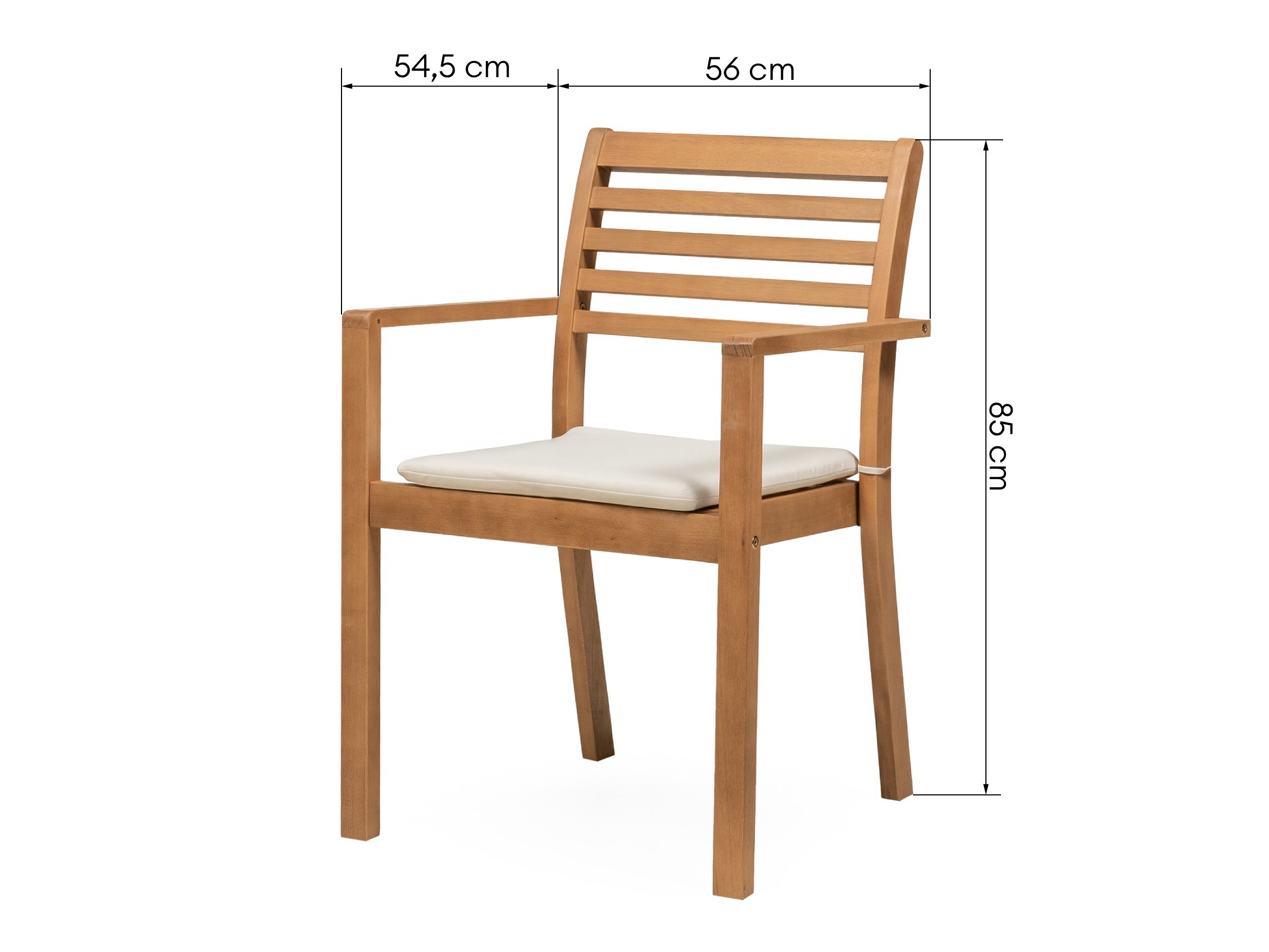 Kerti szék Burleson 669 (Bézs + Tikfa)