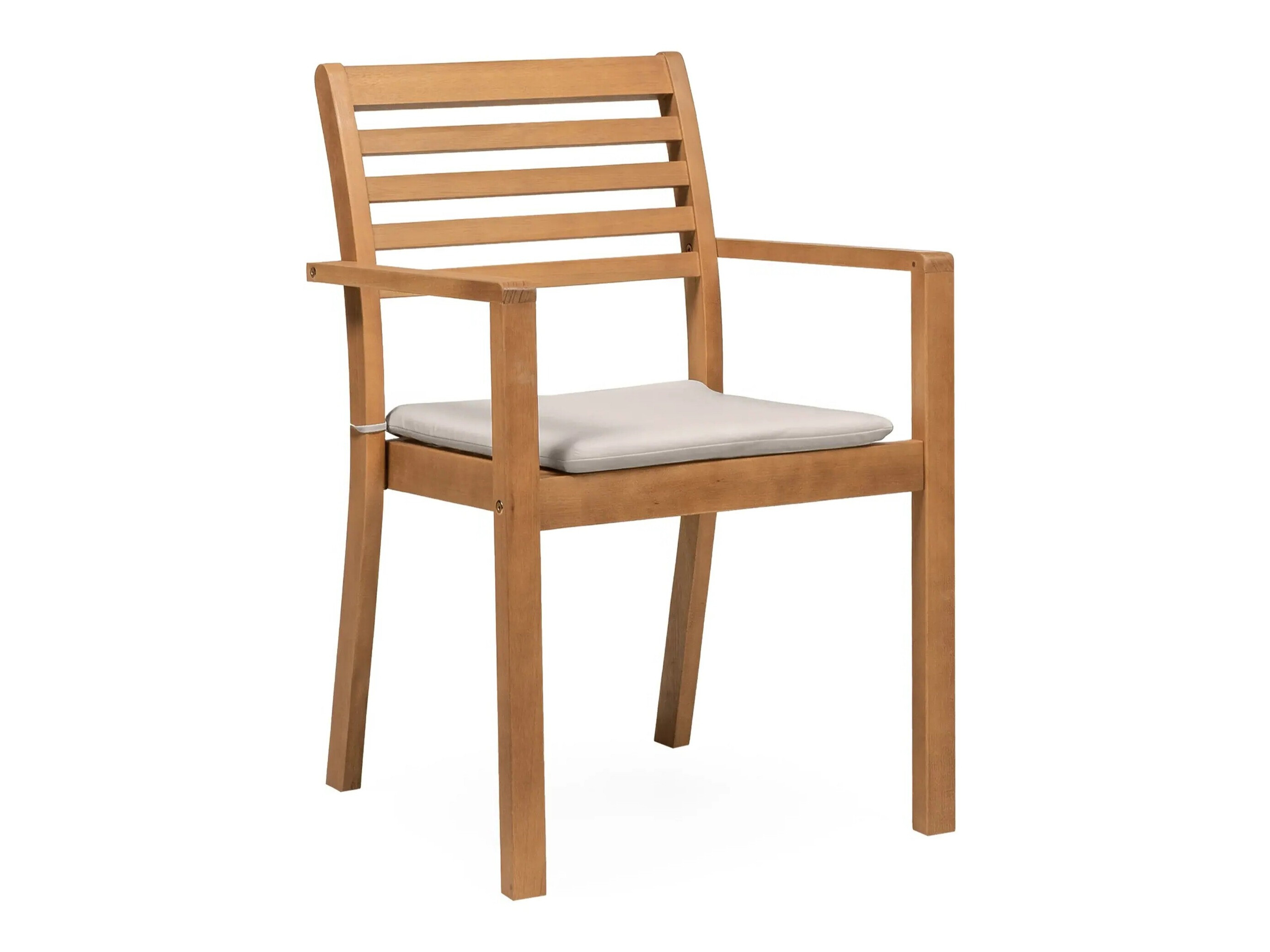 Kerti szék Burleson 669 (Világosszürke + Tikfa)