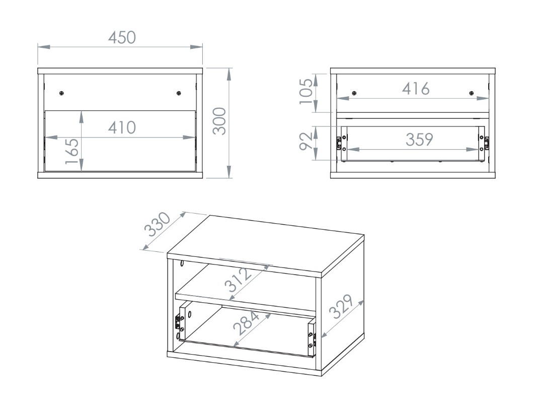 Éjjeliszekrény Morsero 106