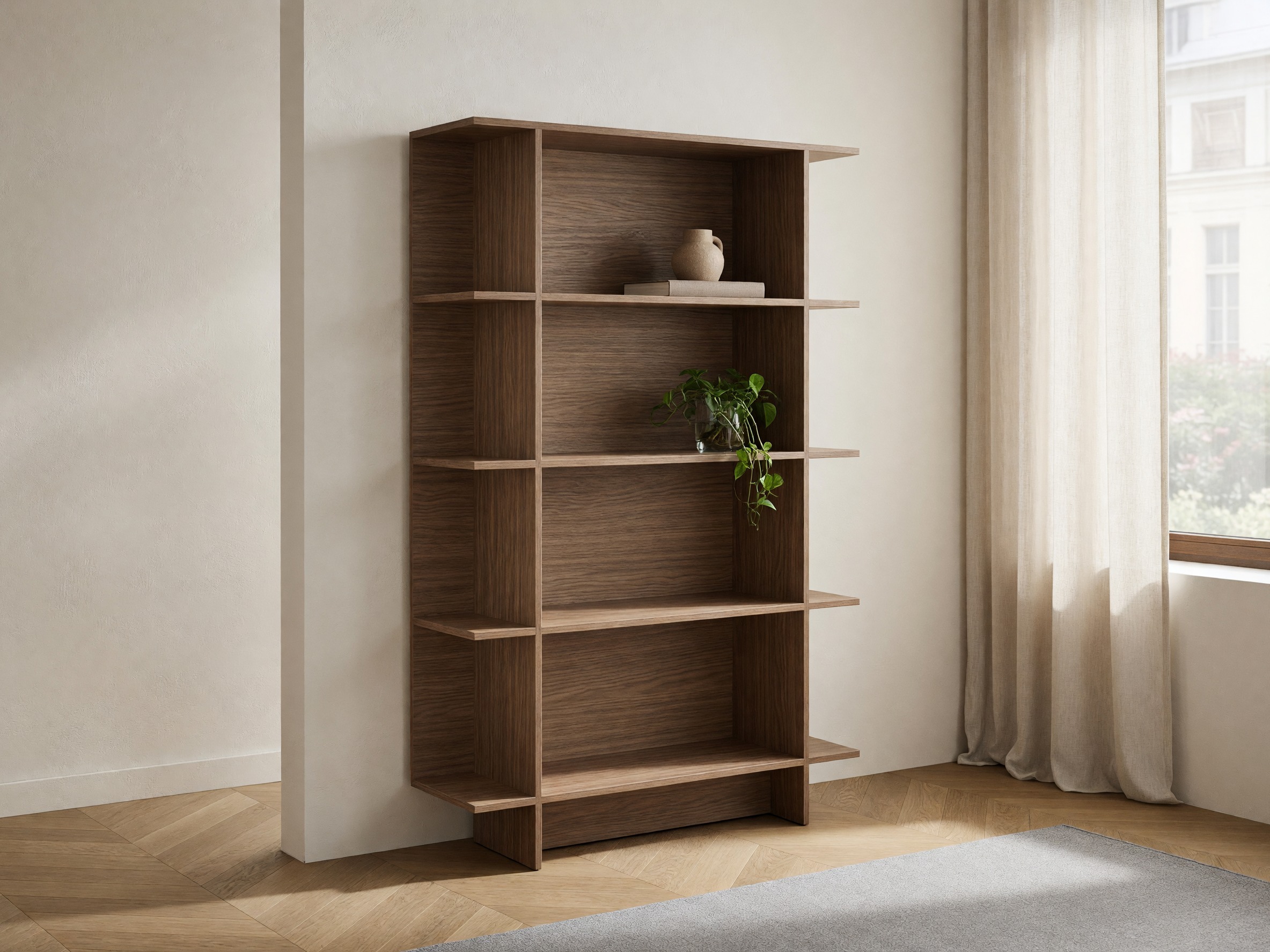 Könyvespolc Sosone 101 (Sötét tölgy)