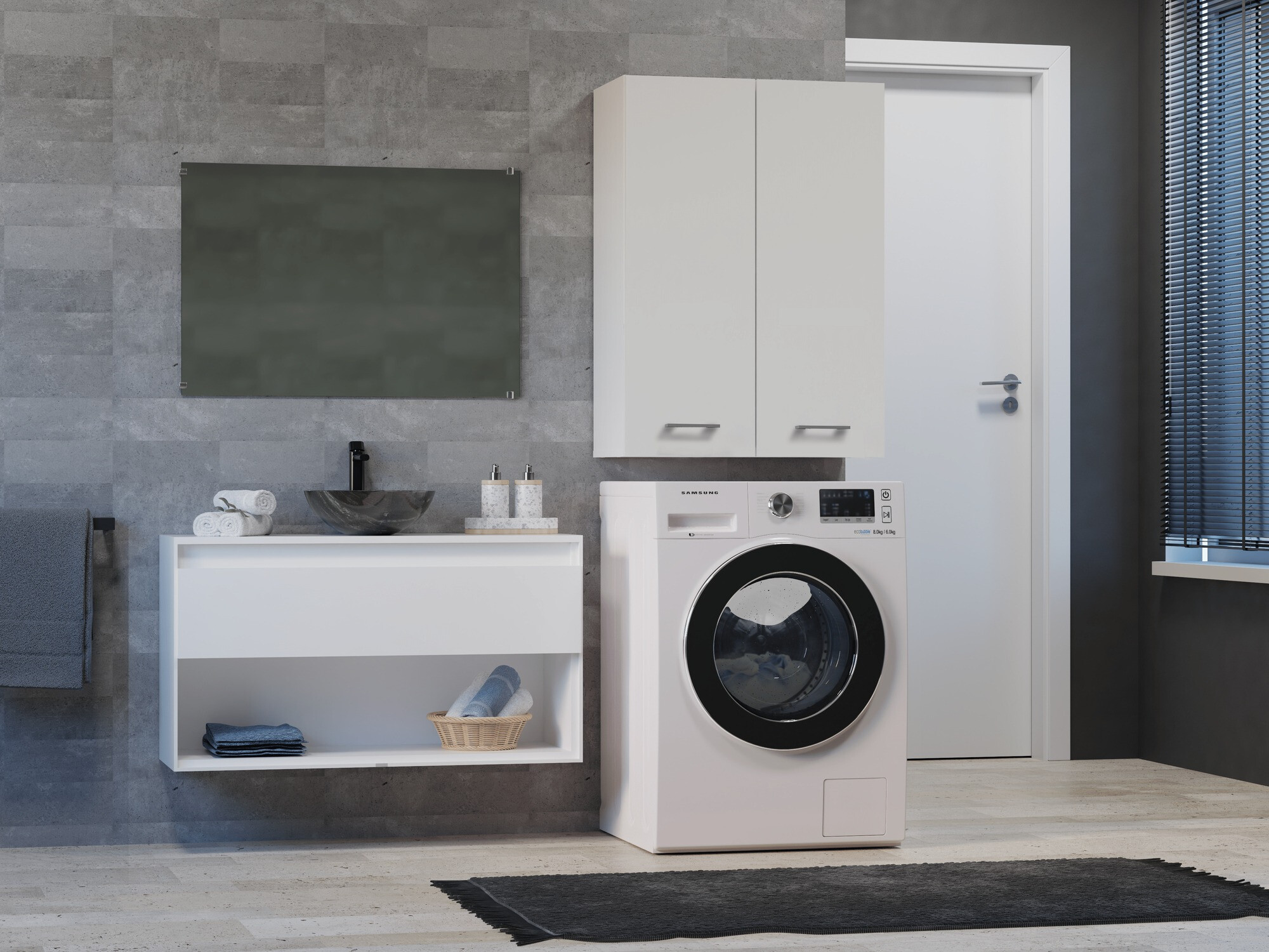 Fali fürdőszoba szekrény SH11545