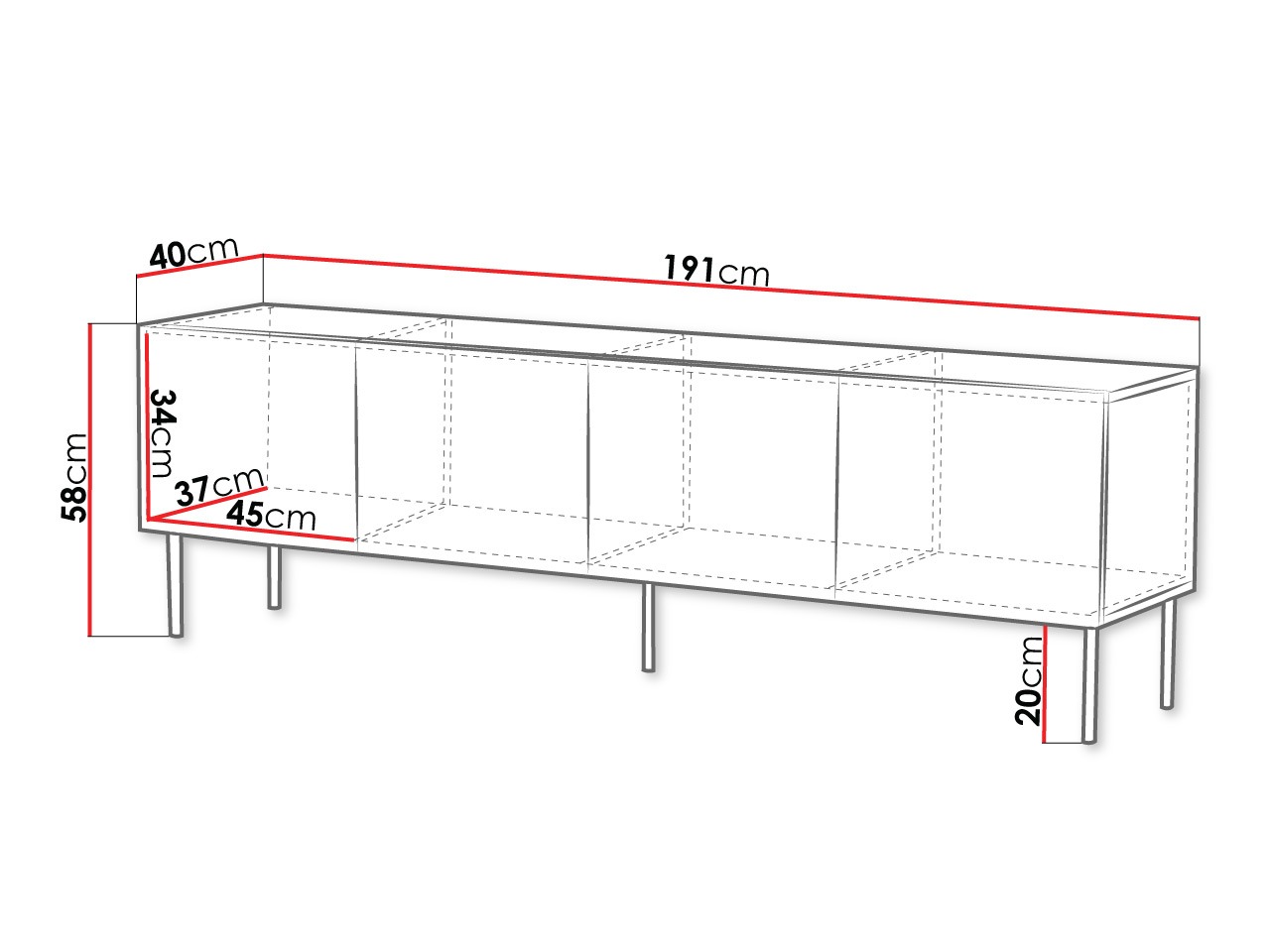 TV-állvány Doctrina III