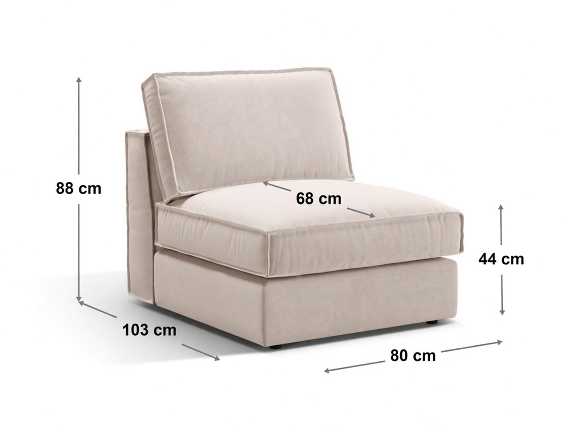 Moduláris fotelek Dalodei 100 (Babel Light grey)