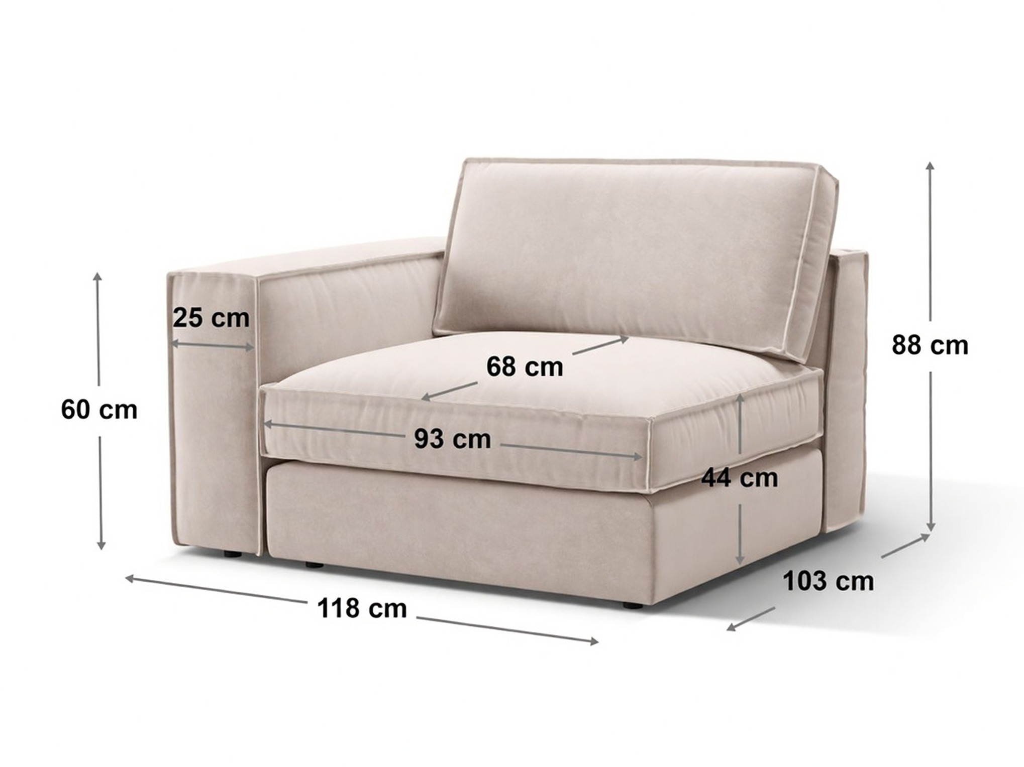 Moduláris fotelek Dalodei 103 (Babel Toffee)