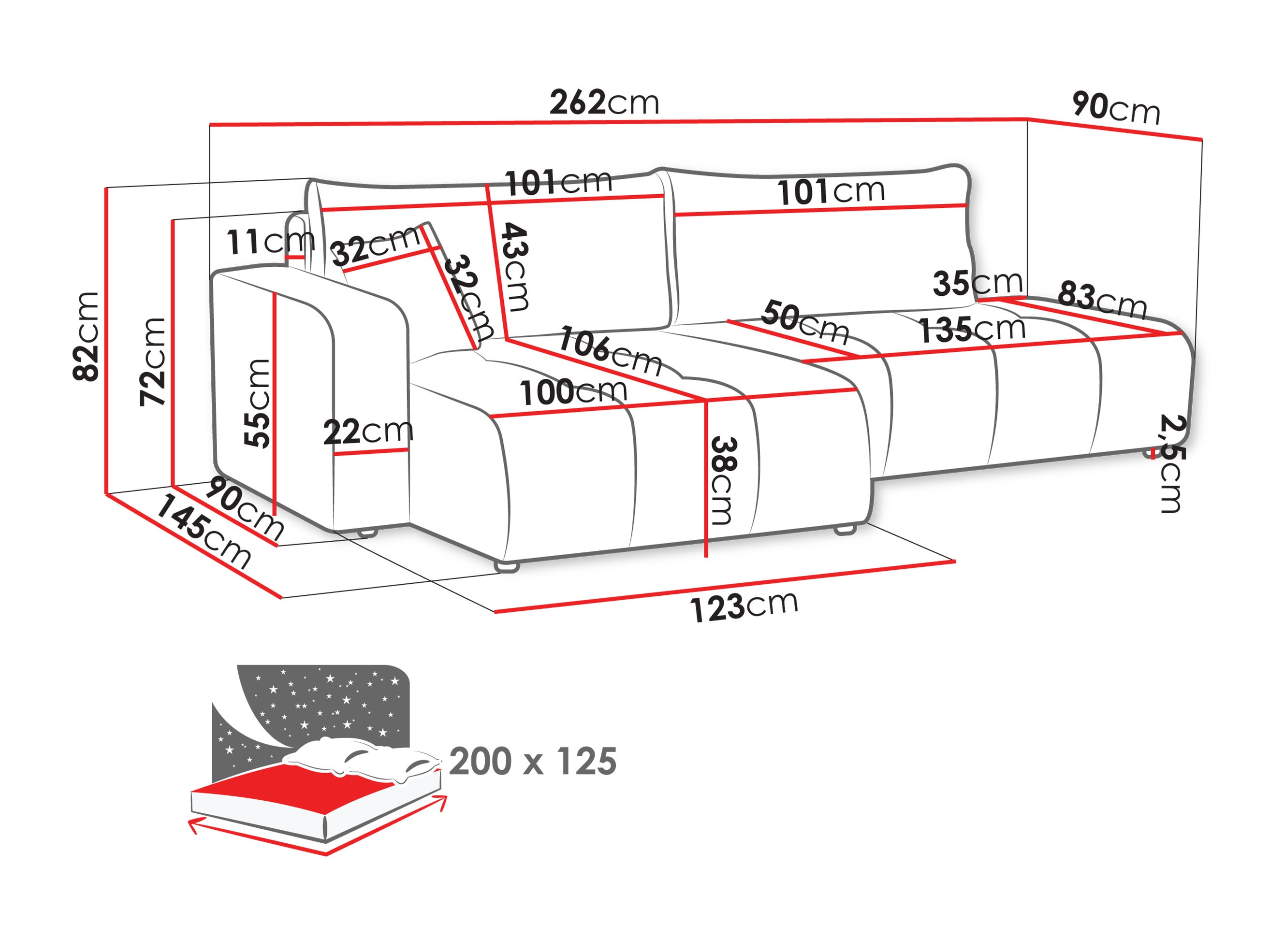 Sarokkanapé SH11576