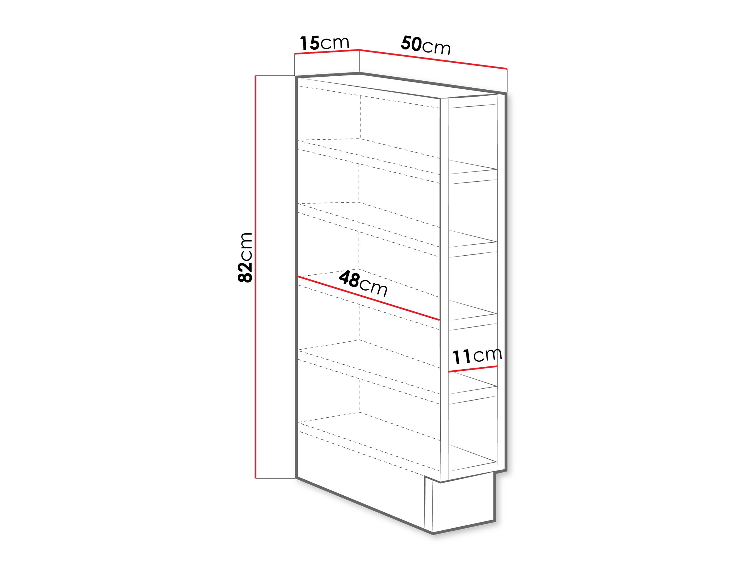 Könyvespolc Sole 103
