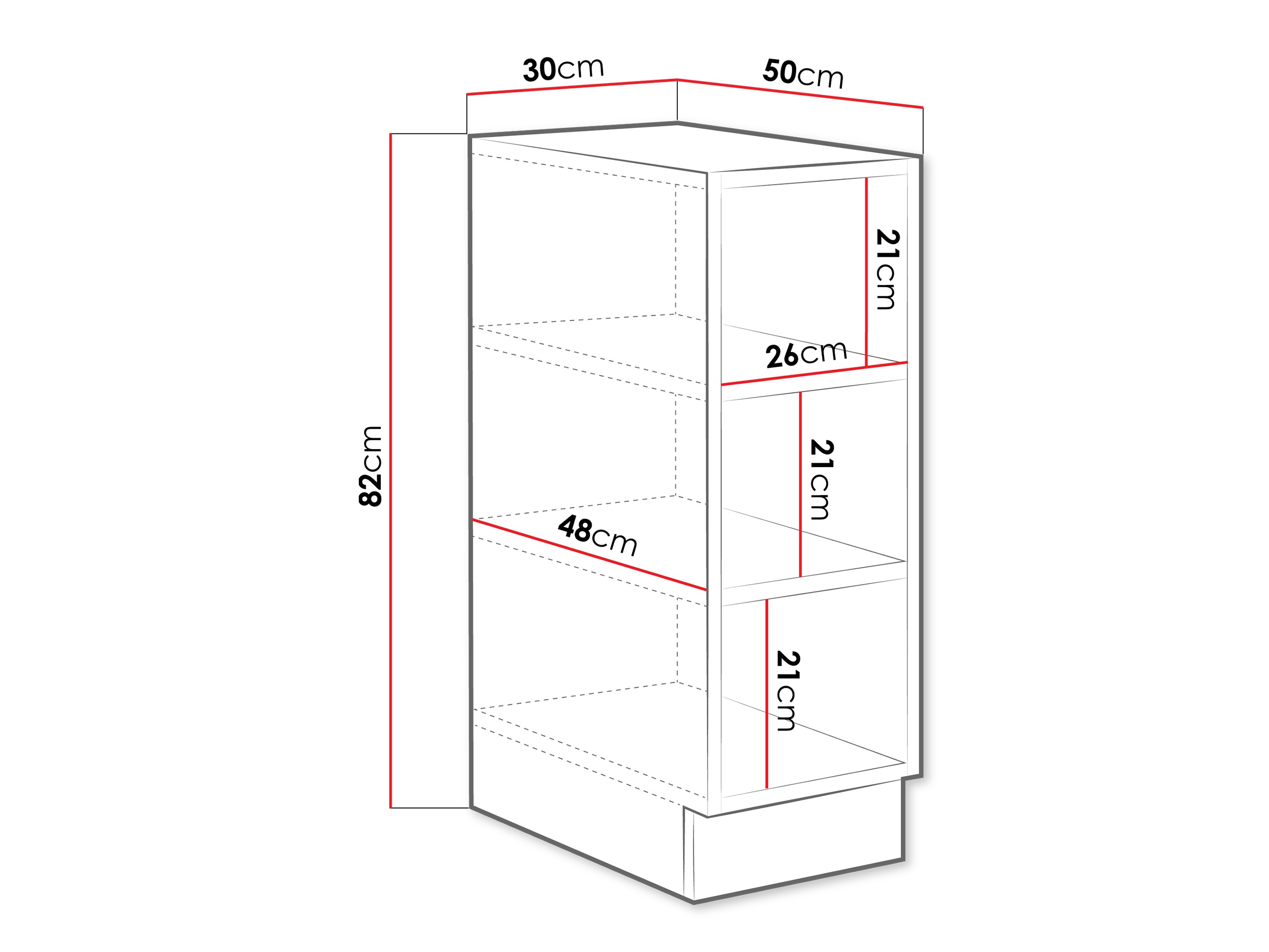 Könyvespolc Sole 106