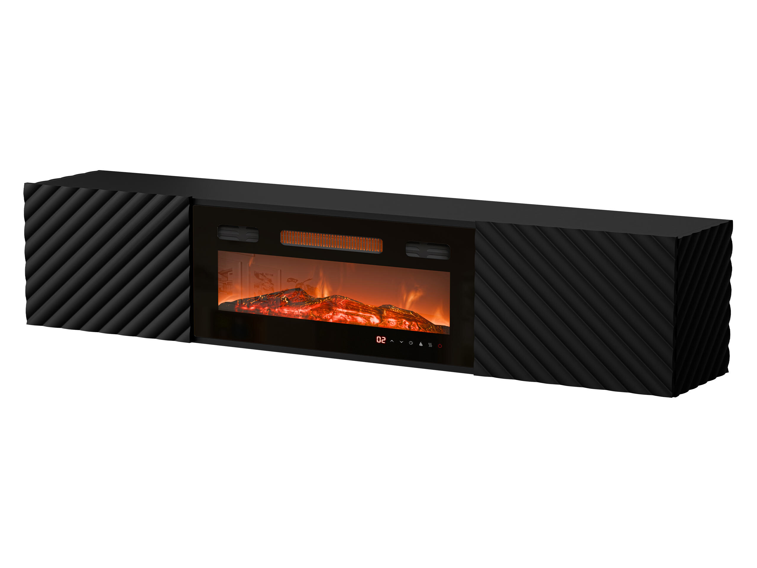 TV-állvány Charlotte 207 (Fekete)