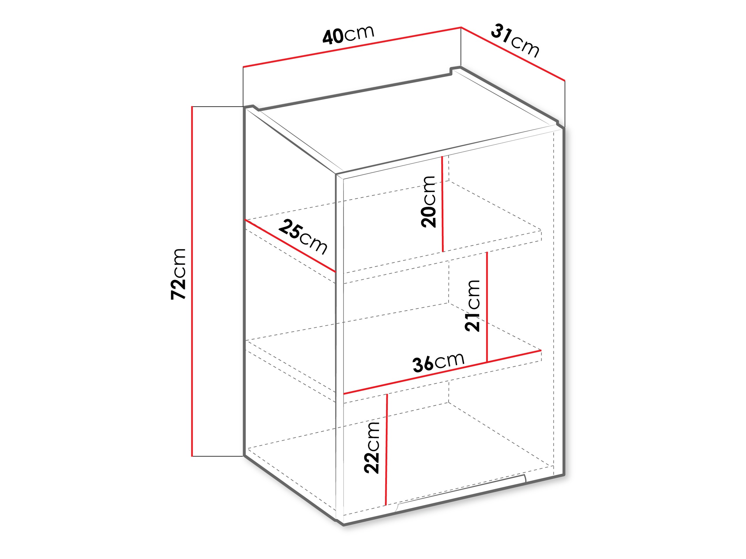 Moduláris fali szekrény Sole 117