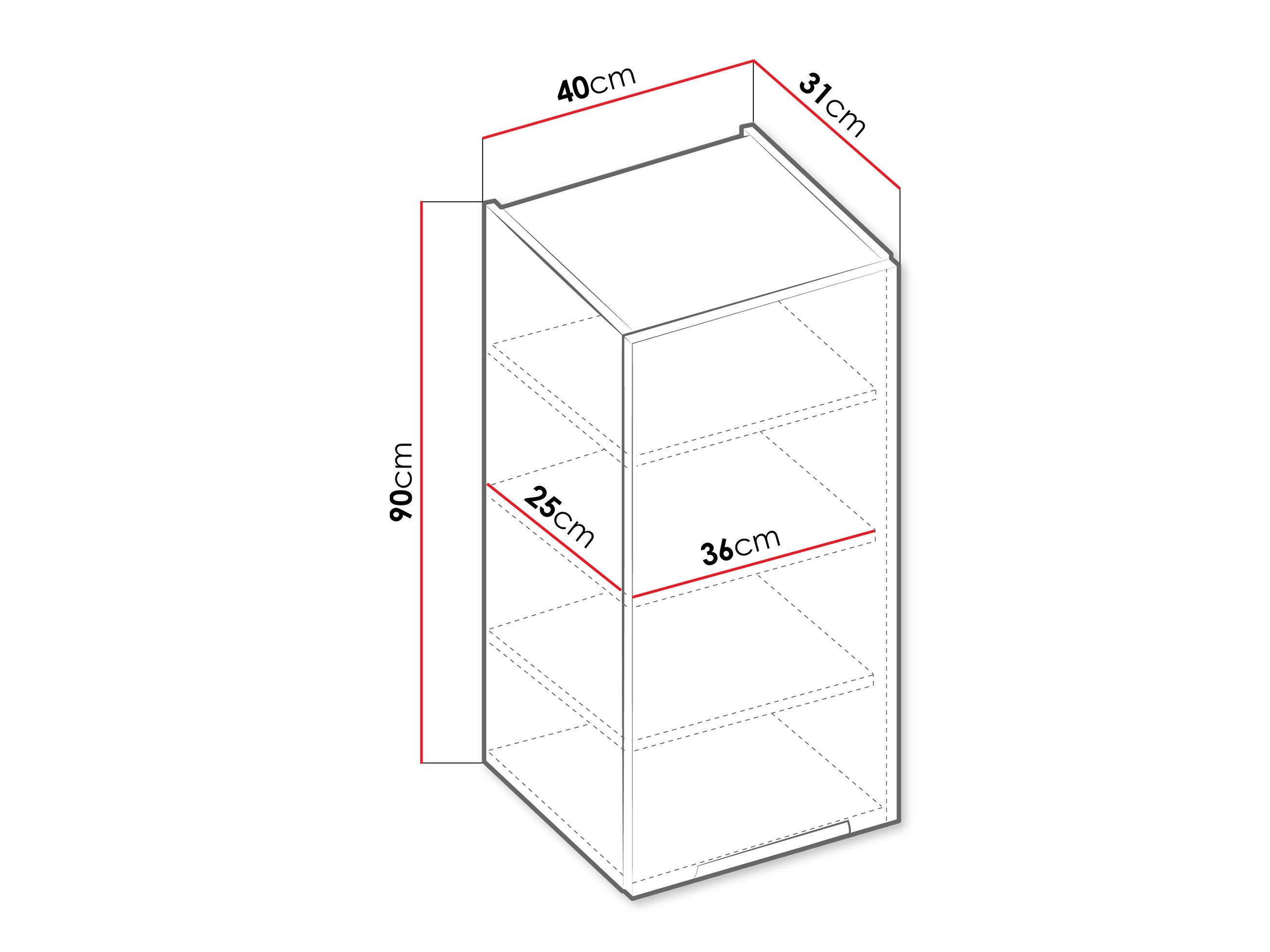 Moduláris fali szekrény Sole 118