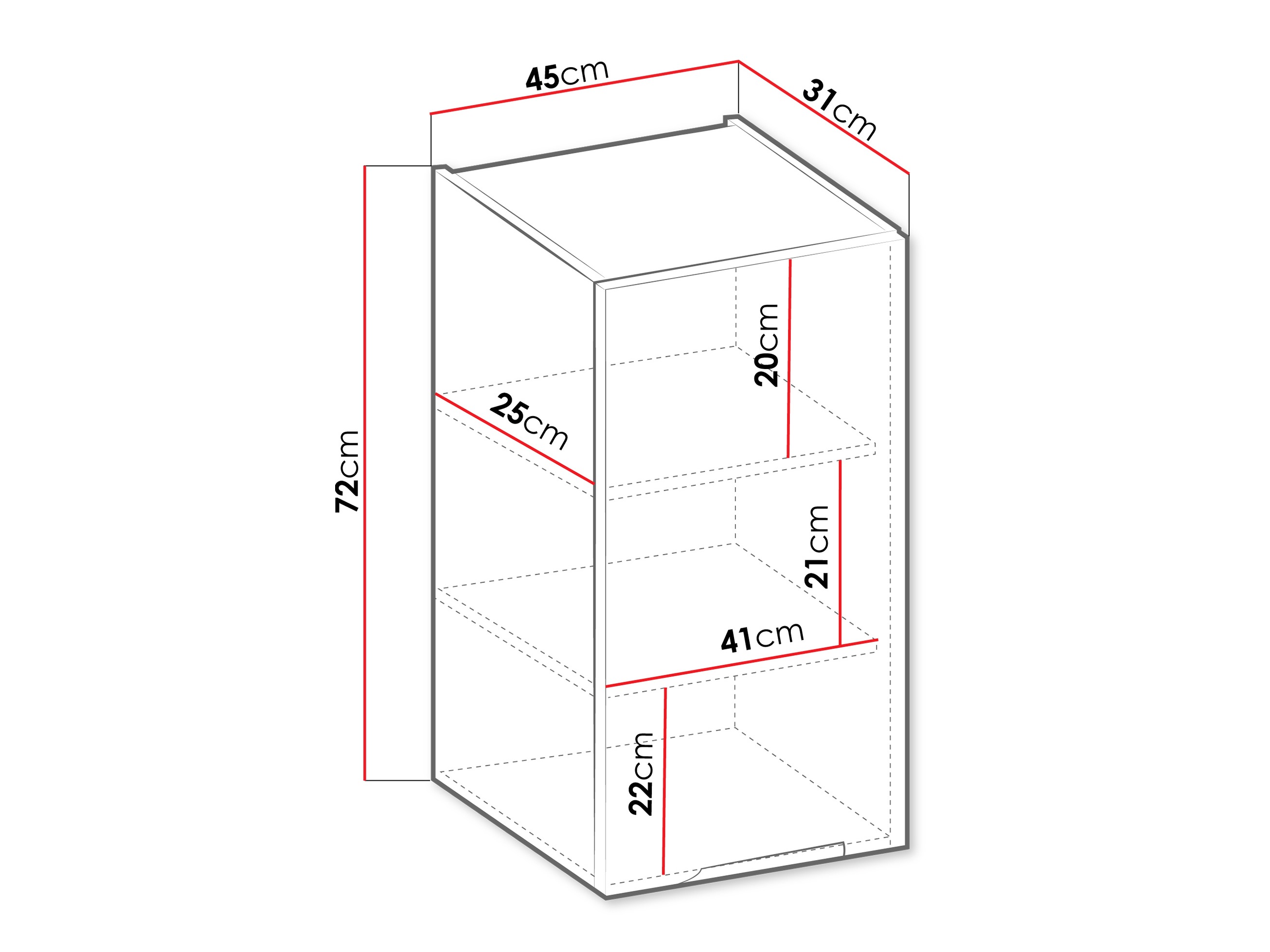 Moduláris fali szekrény Sole 119