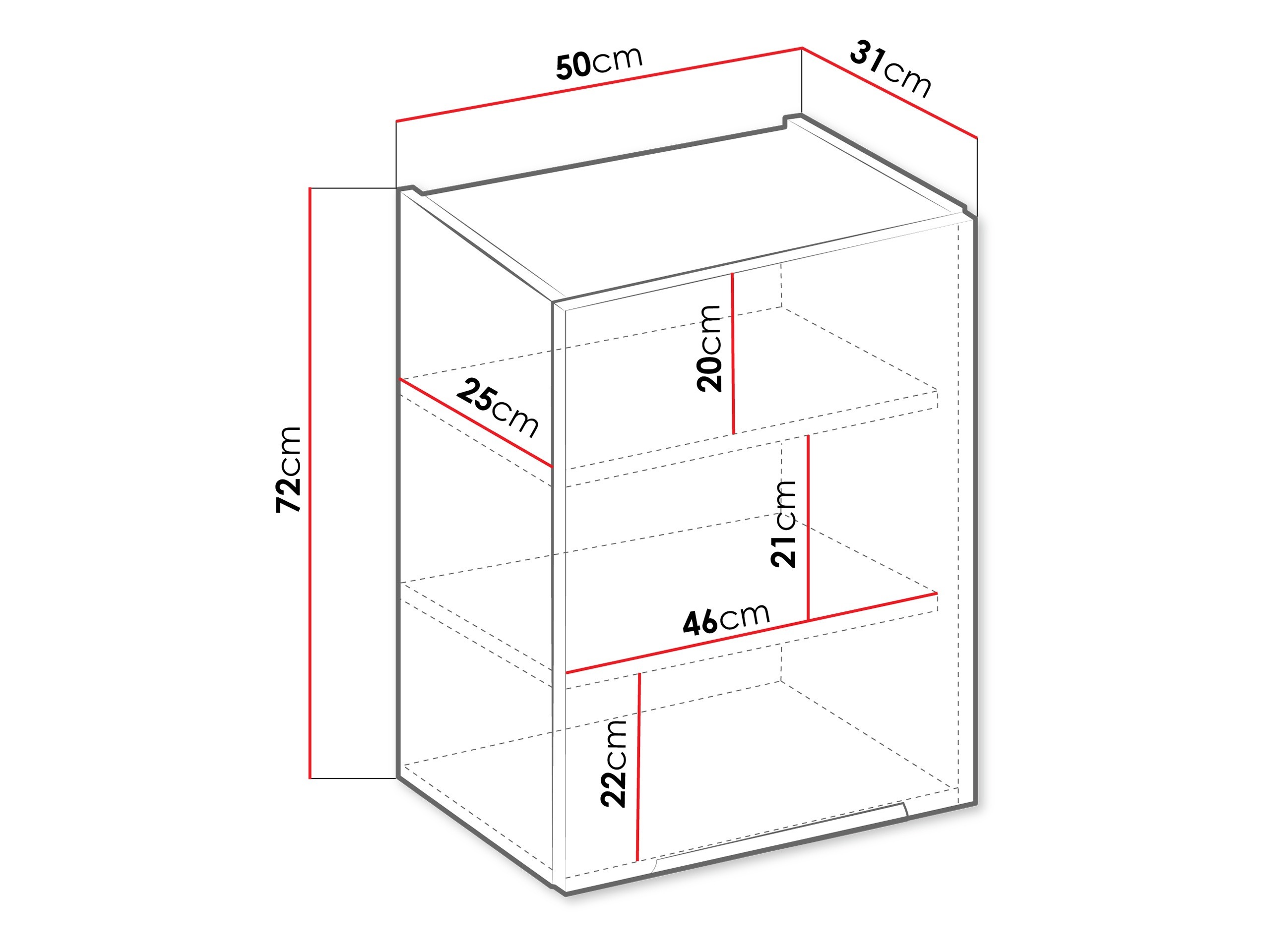 Moduláris fali szekrény Sole 122