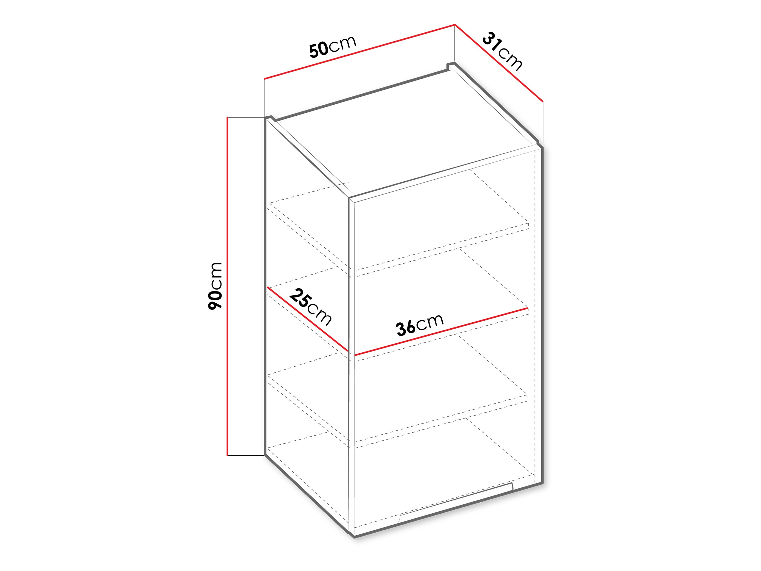Moduláris fali szekrény Sole 123