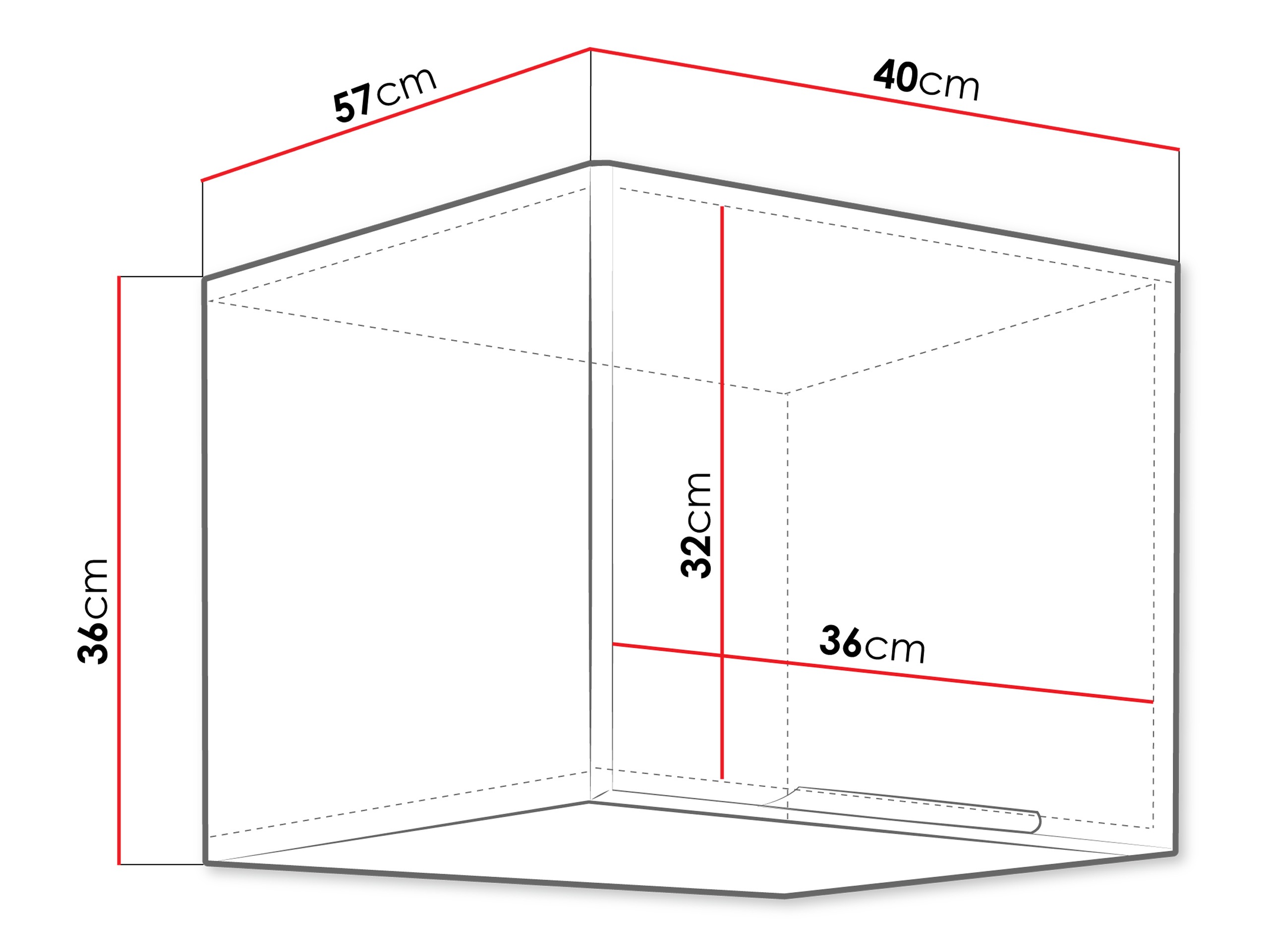 Moduláris fali szekrény Sole 127