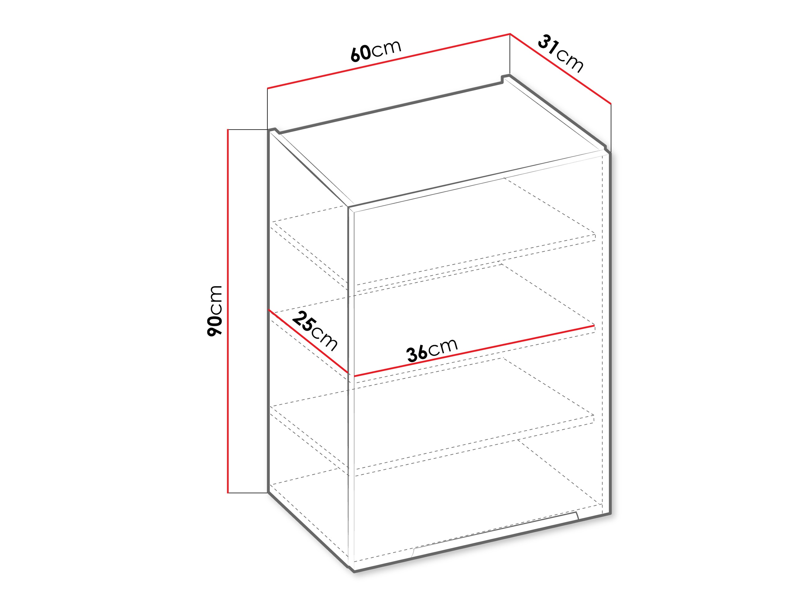 Moduláris fali szekrény Sole 137