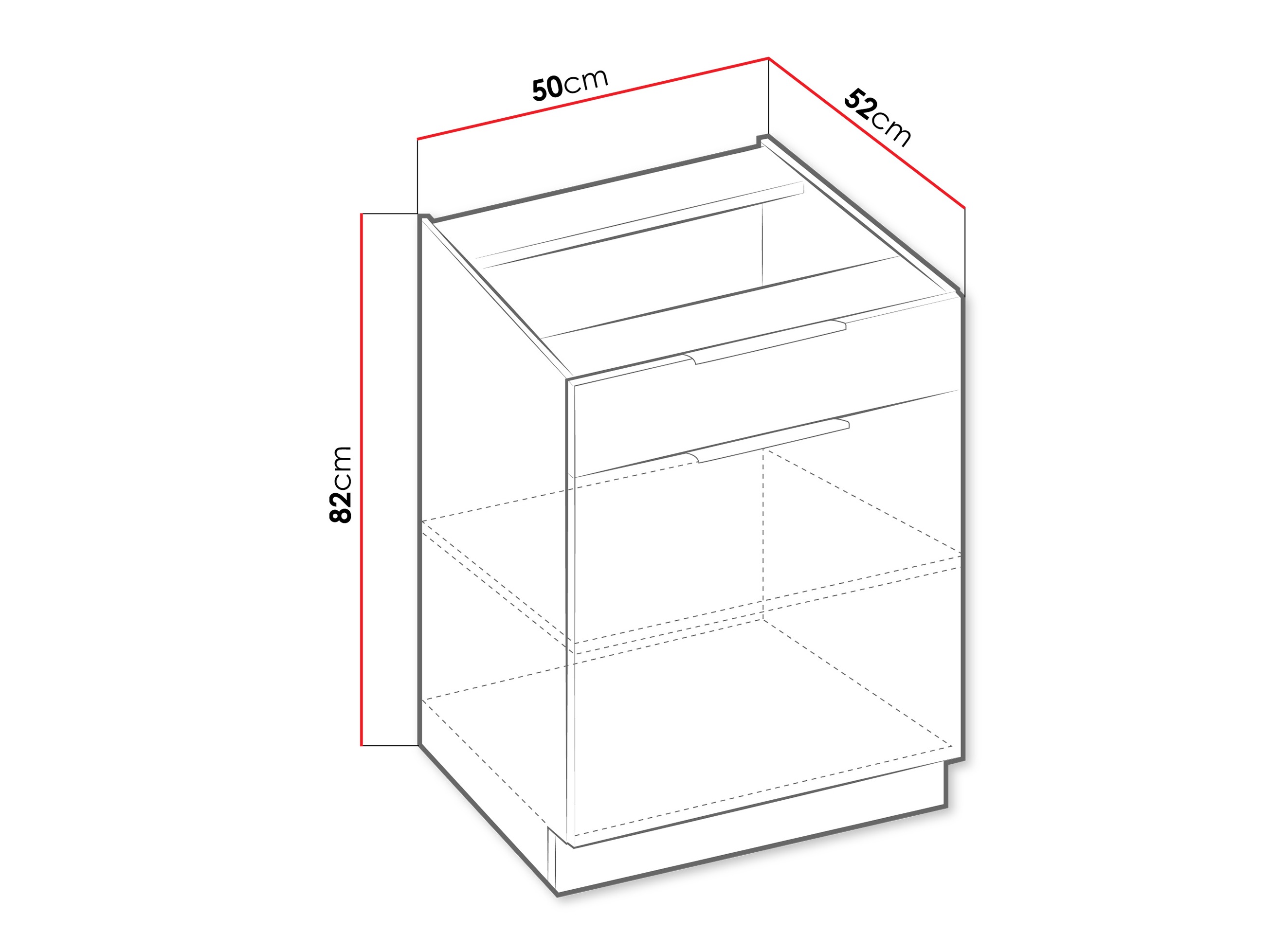 Moduláris szekrény fiókkal és ajtókkal Sole 121