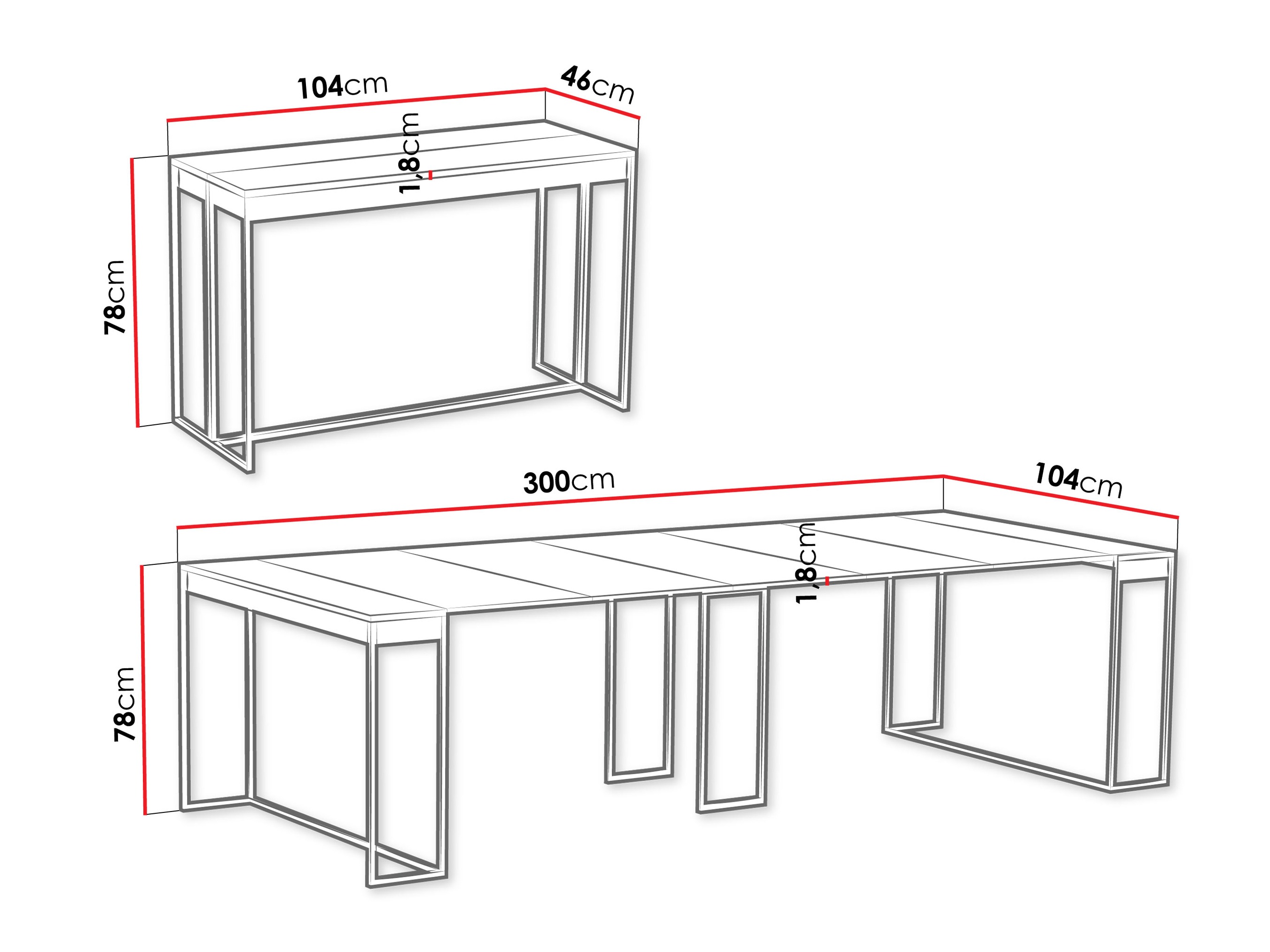 Összecsukható asztal Oswego 180 (Fekete + Craft tölgy)