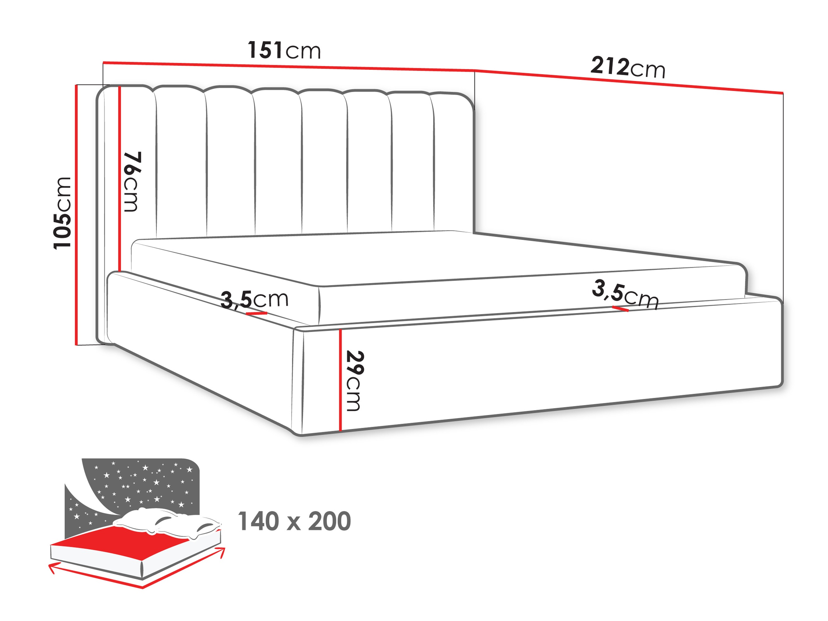 Ágy ComfiDream Stylos (Margo 227.01)