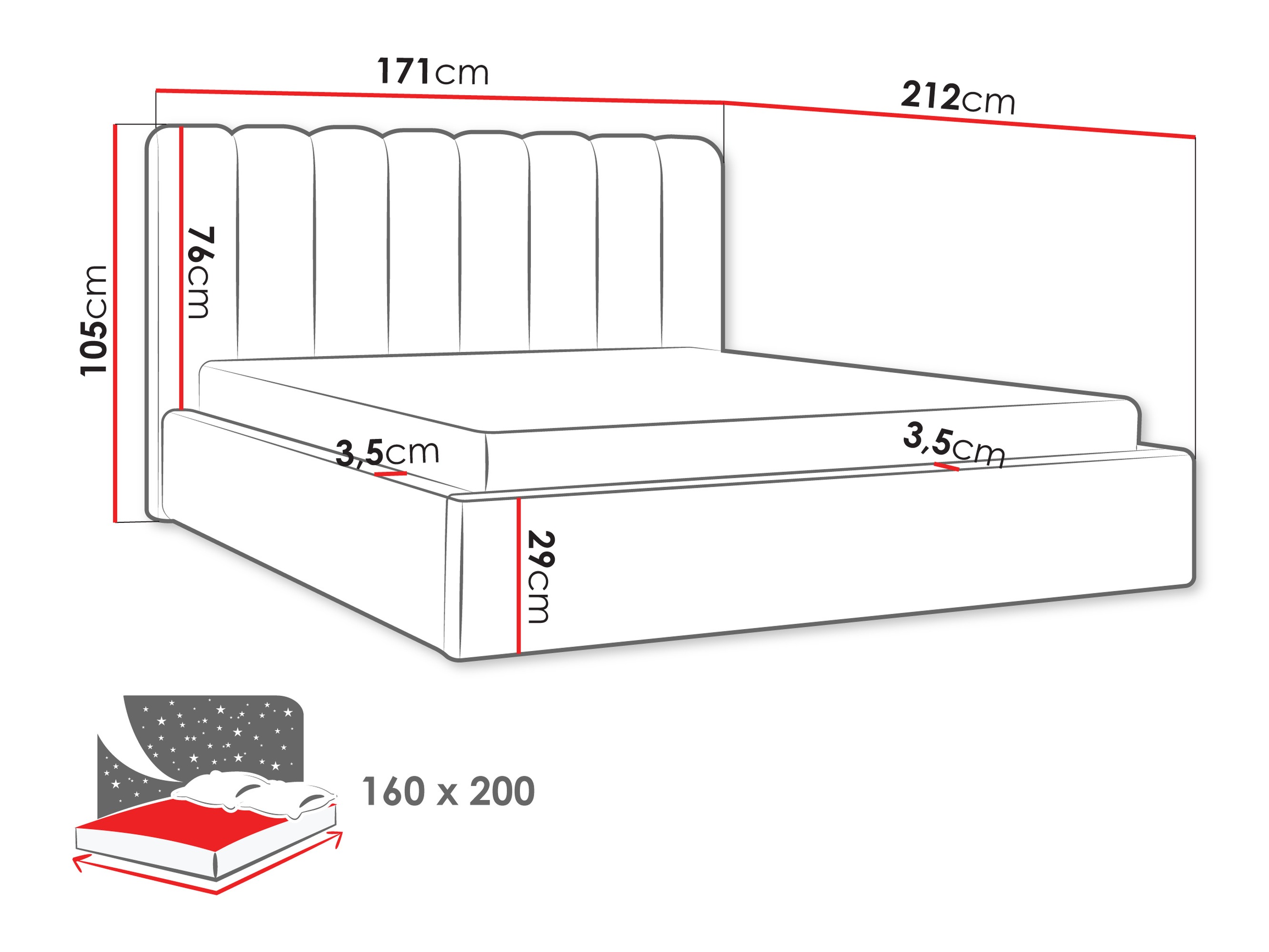 Ágy ComfiDream Stylos (Margo 227.01)