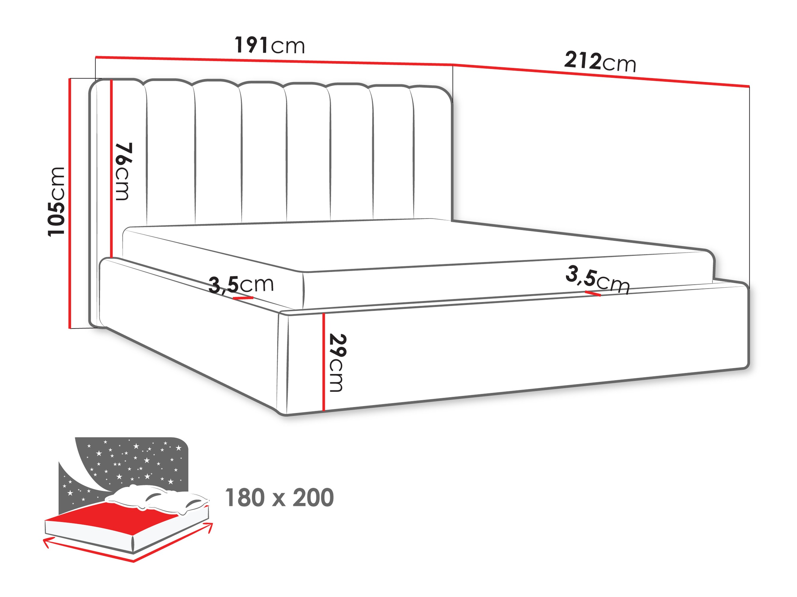 Ágy ComfiDream Stylos (Margo 227.01)