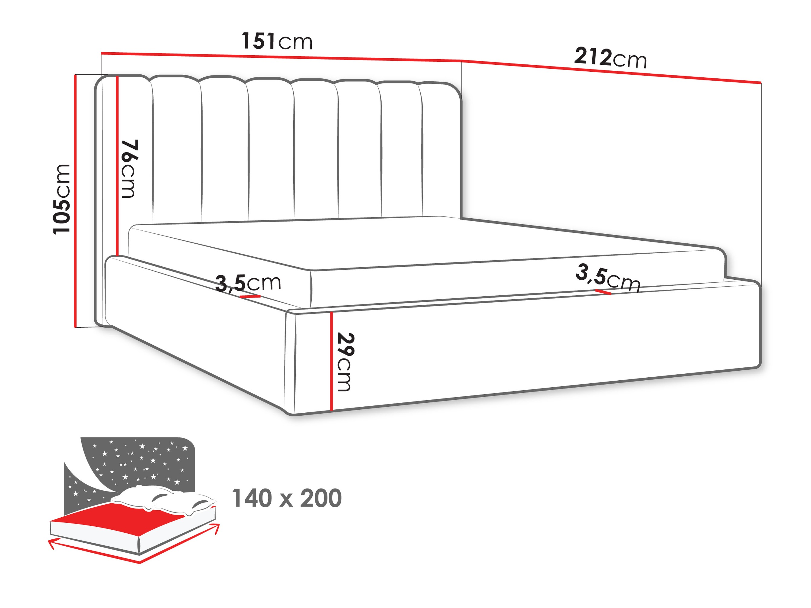 Ágy ComfiDream Stylos (Margo 227.04)