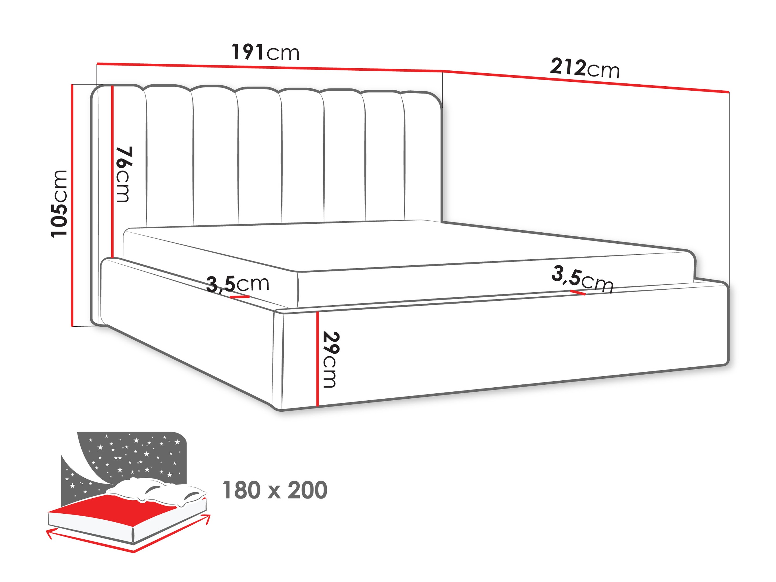 Ágy ComfiDream Stylos (Margo 227.04)