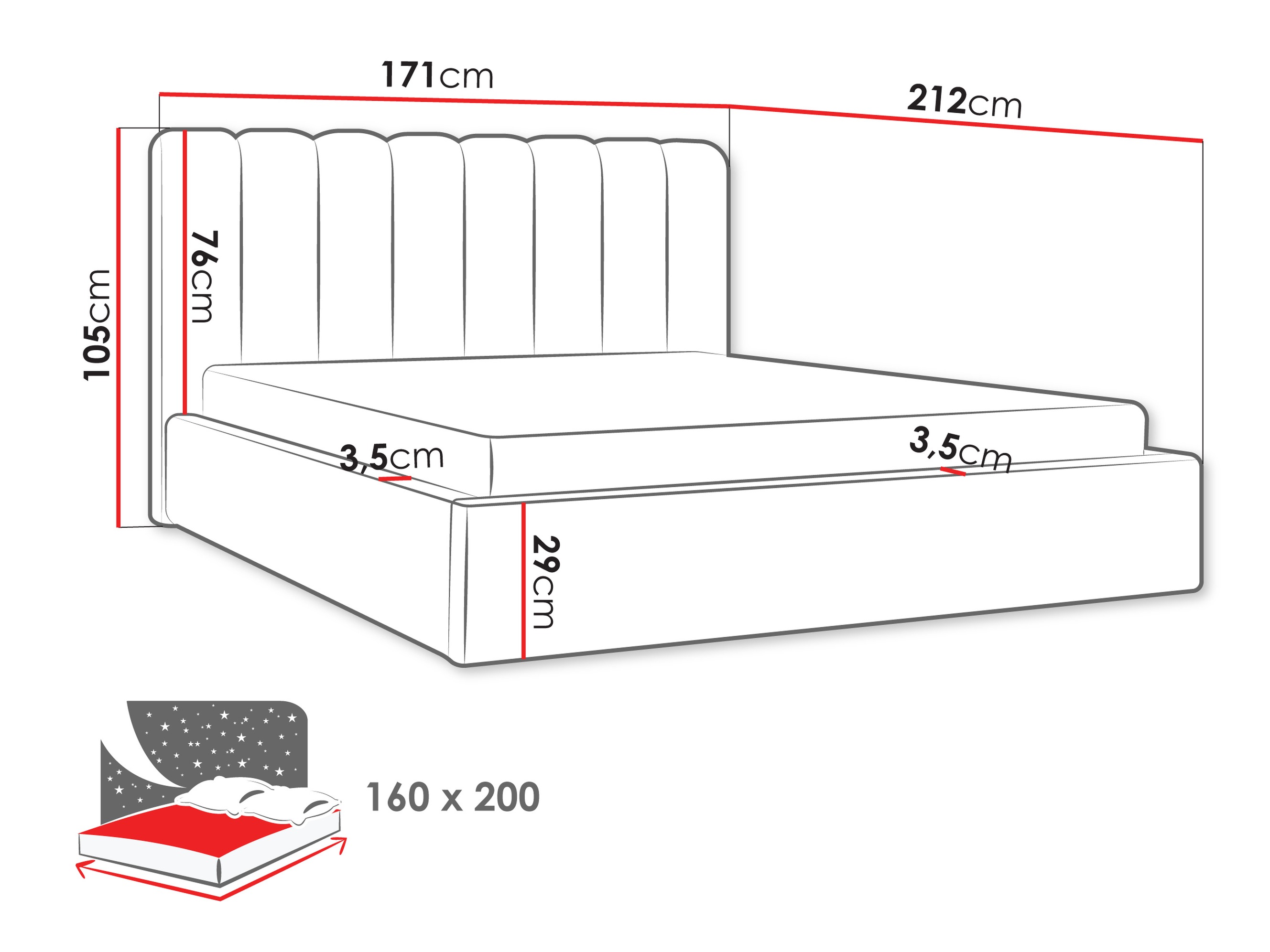 Ágy ComfiDream Stylos (Margo 227.09)