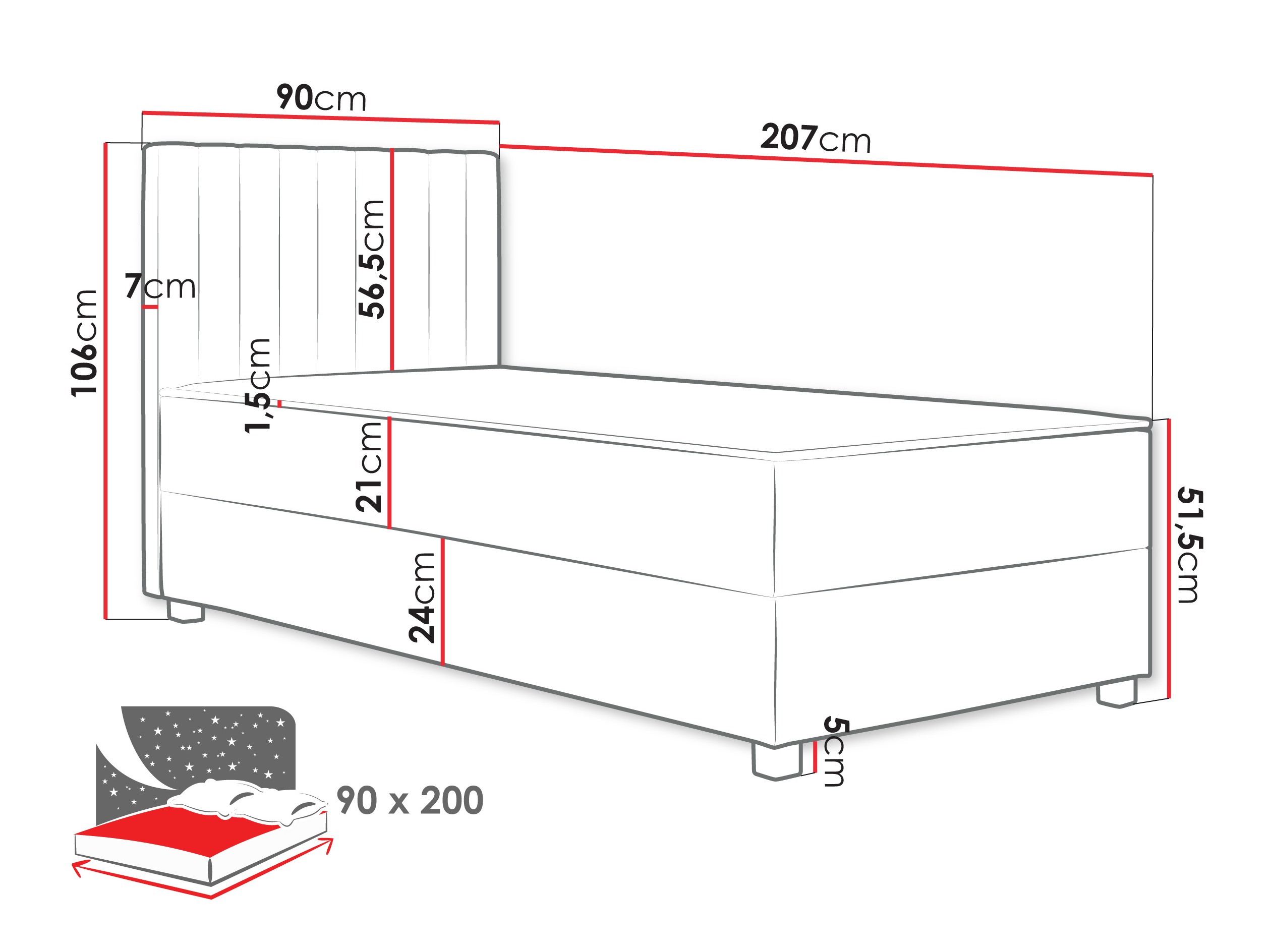 Kontinentális ágy SH11599