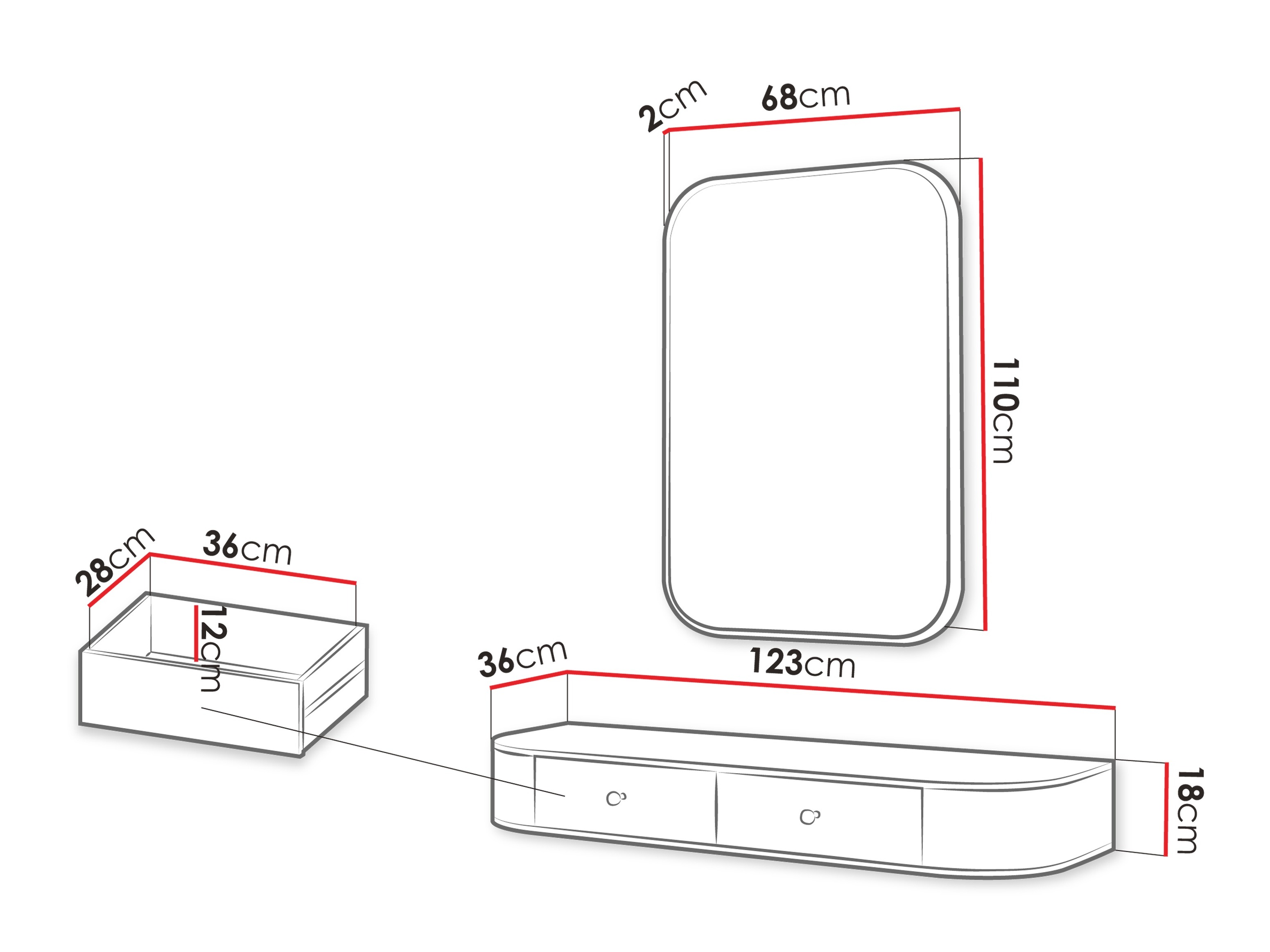 Fésülködő asztal Comfivo Urbum