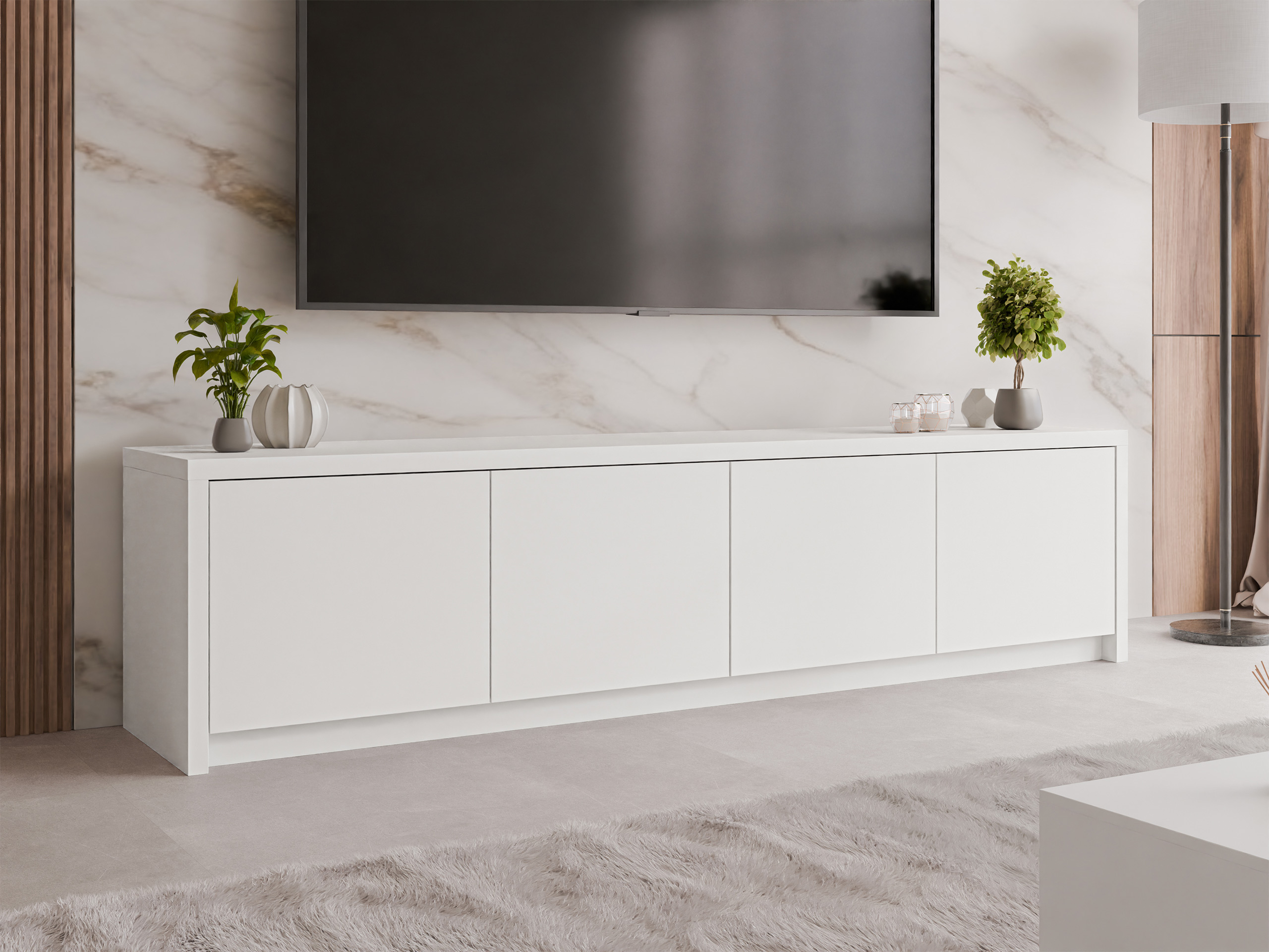 TV-állvány Lectio (Fehér)