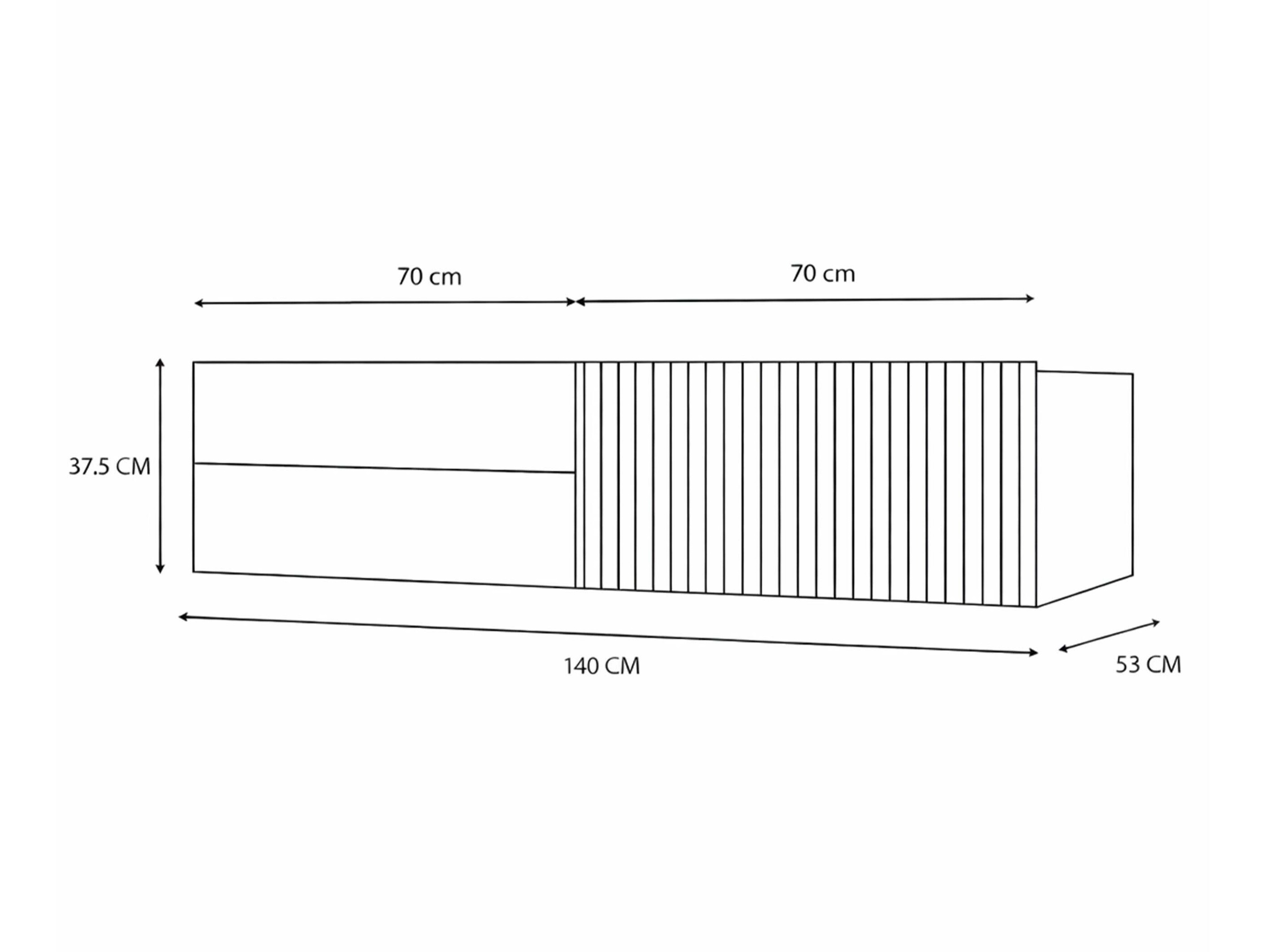 Fali szekrény mosdónak Mandeville 363 (Tölgy)