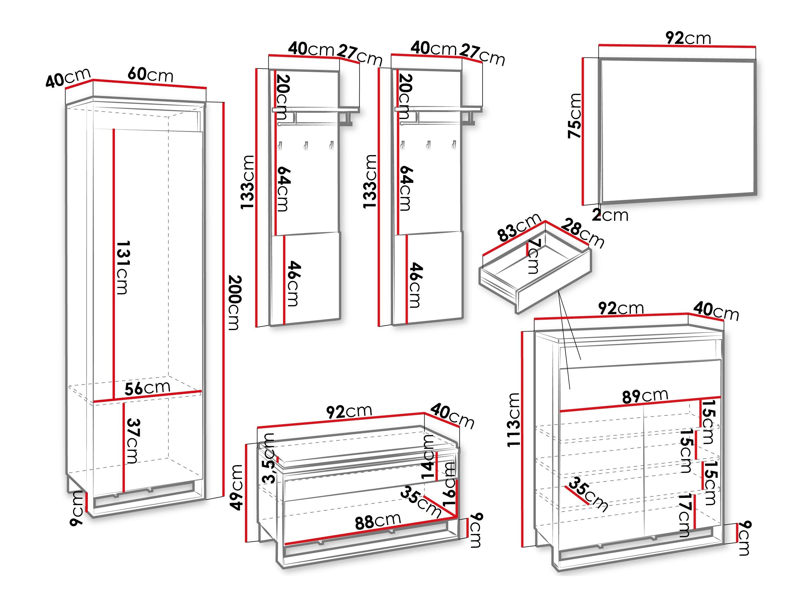 Előszoba garnitúra Luliru 153