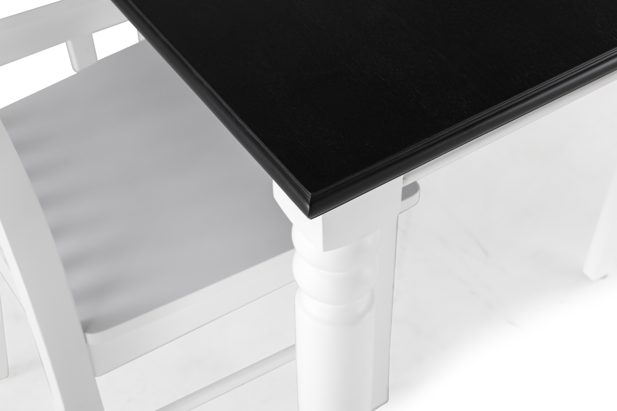 Étkezőgarnitúra Scandinavian Choice 649 (Fehér + Fekete)