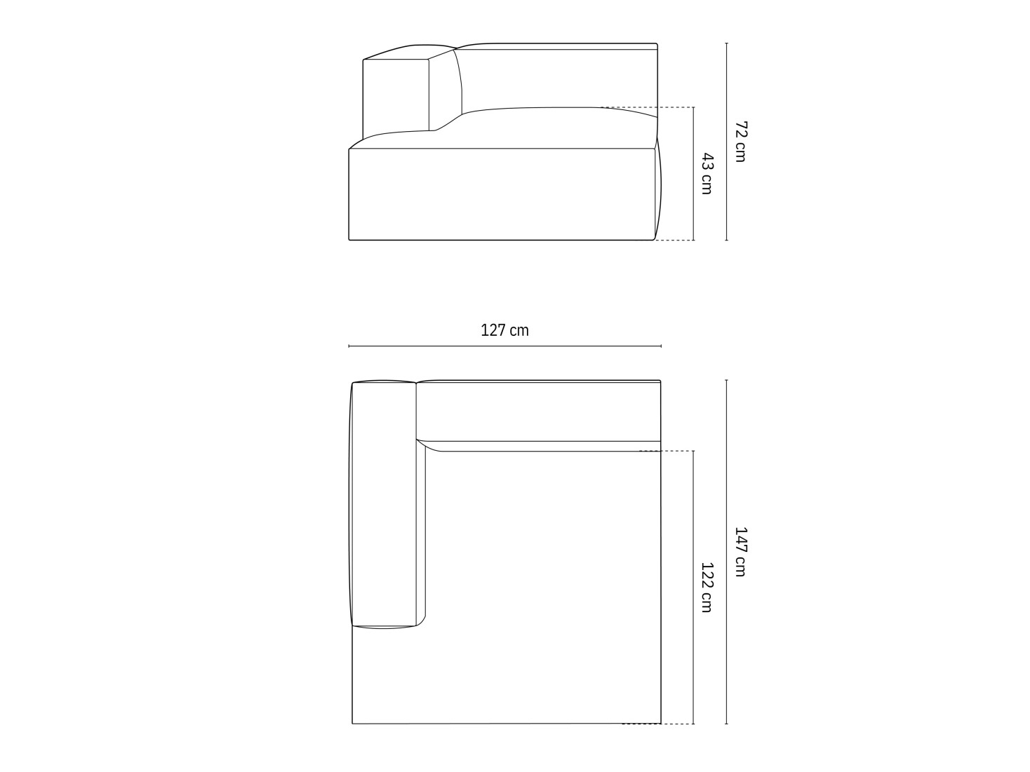 Moduláris fotelek Beckley F105 (Paris Cream)