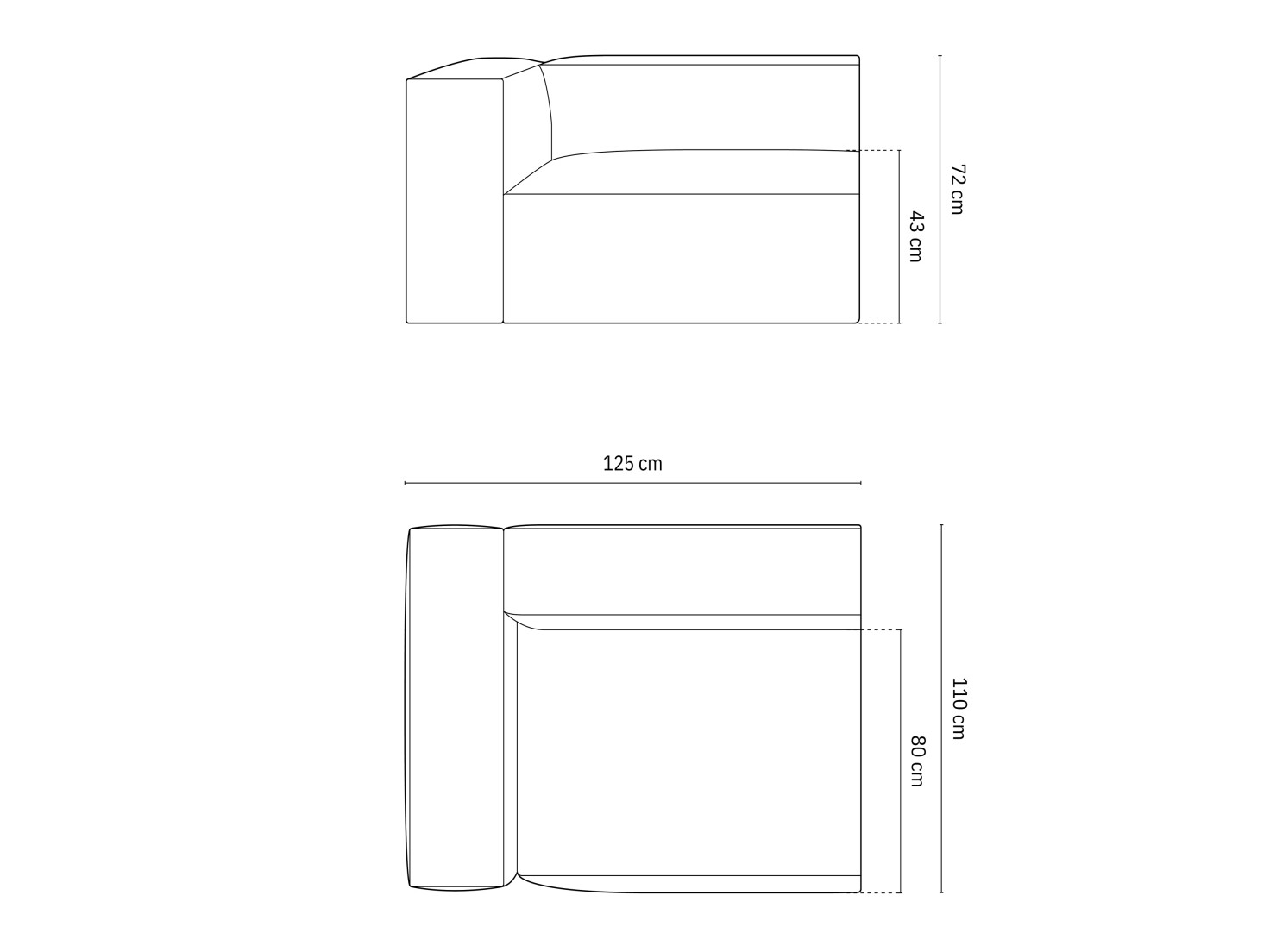 Moduláris fotelek Beckley F110 (Paris Cream)