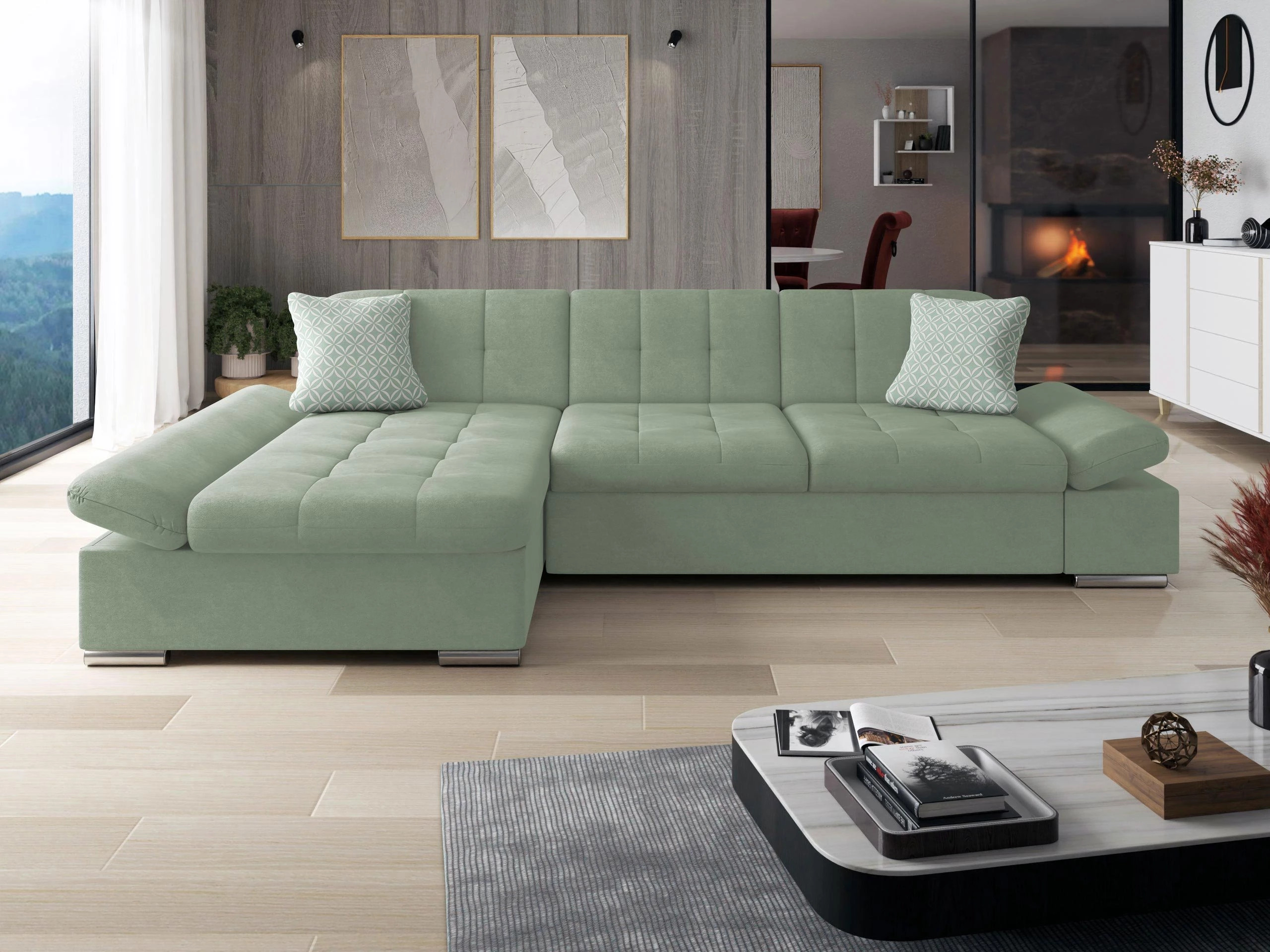 Sarokkanapé Comfivo Sanitas I (Uttario Velvet 2954 + Evo 29)