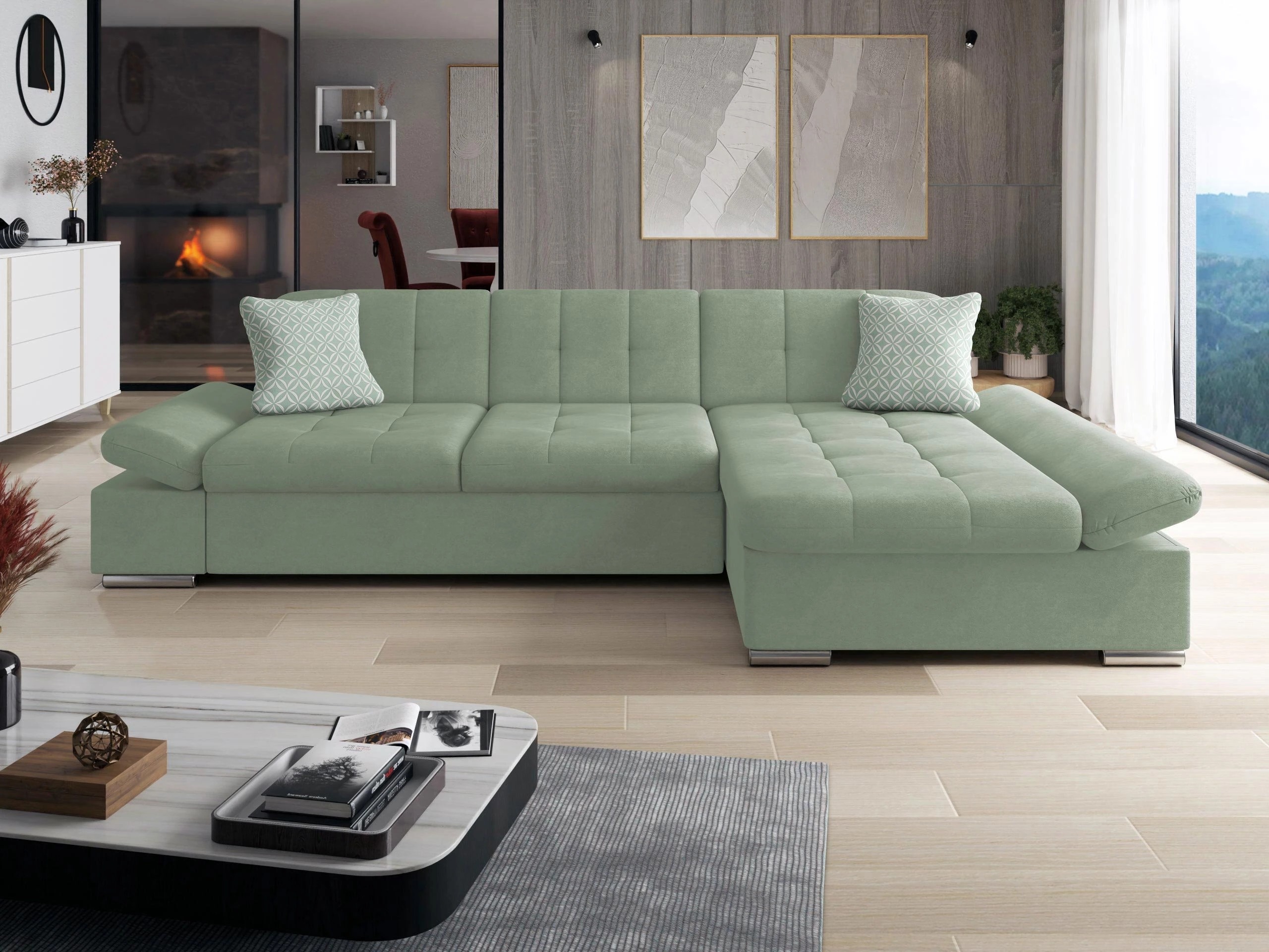 Sarokkanapé Comfivo Serenitas (Uttario Velvet 2954 + Evo 29)