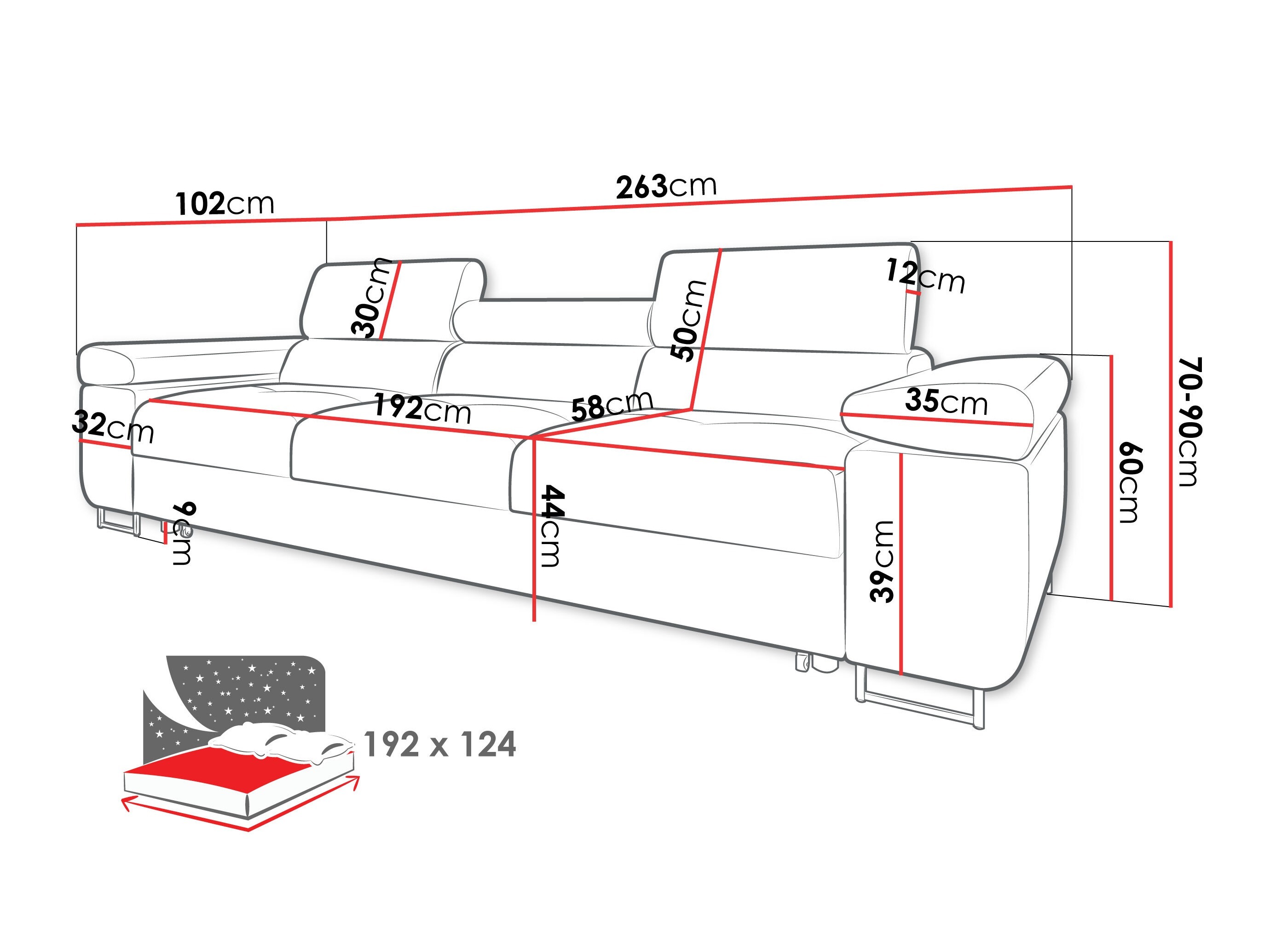 Kanapéágy SH11636 sérült csomagolással