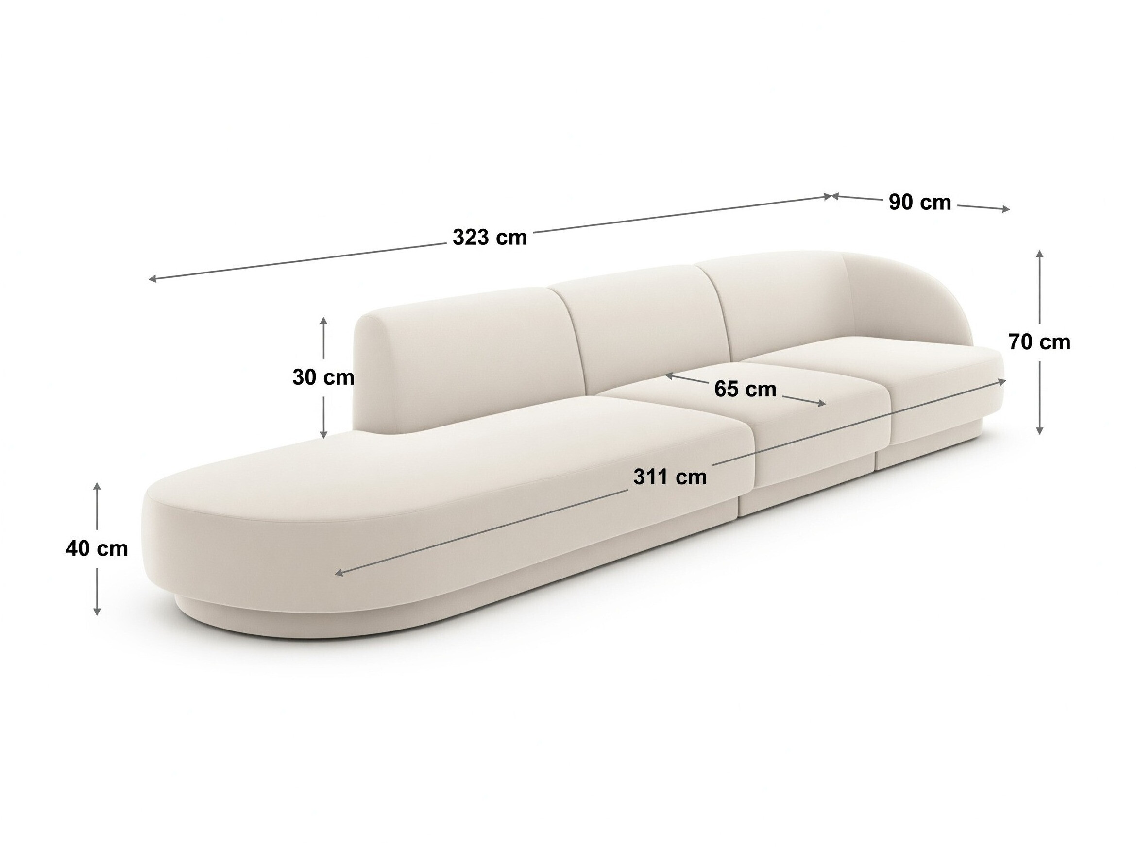 Moduláris kanapé Tivlomi 105 (Bluvel 68)