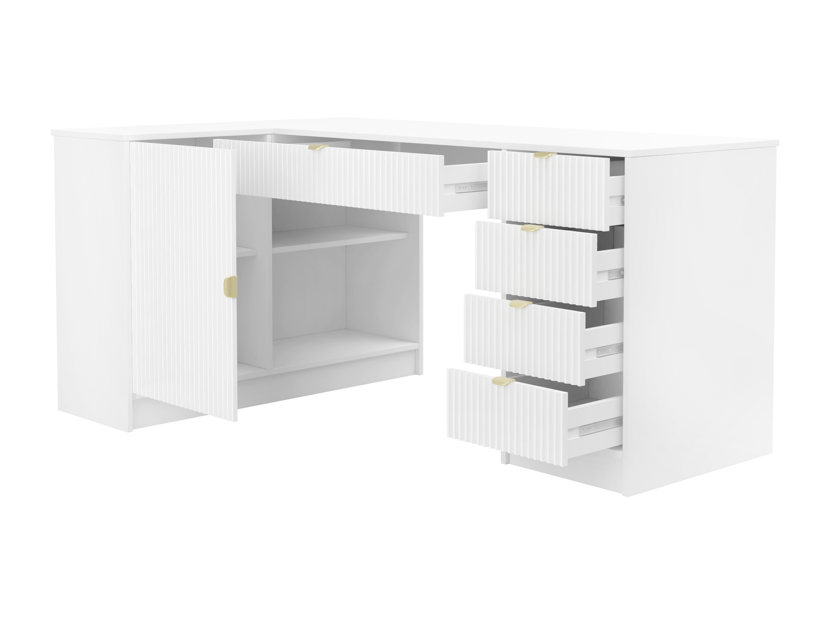 Sarok íróasztal Comfivo Papilio II (Dió)