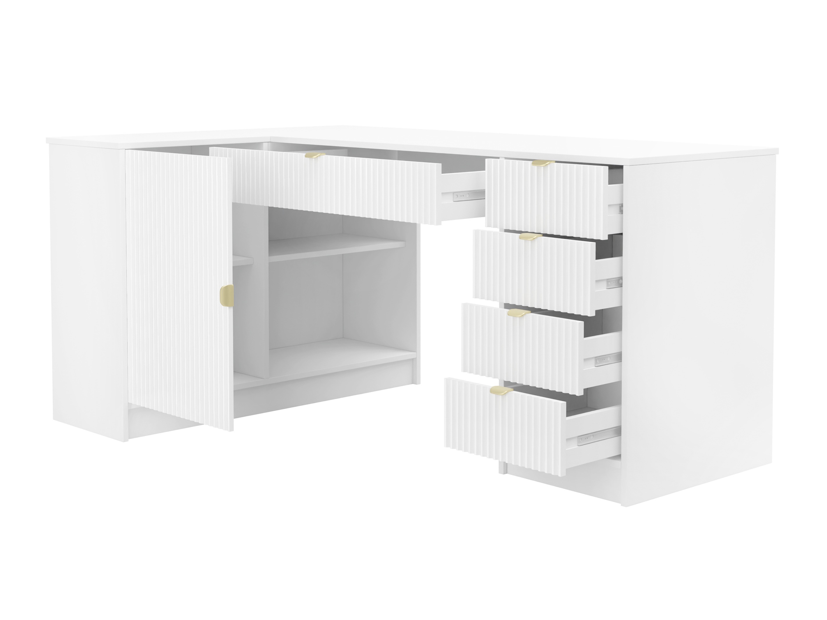 Sarok íróasztal Comfivo Papilio II (Fehér)