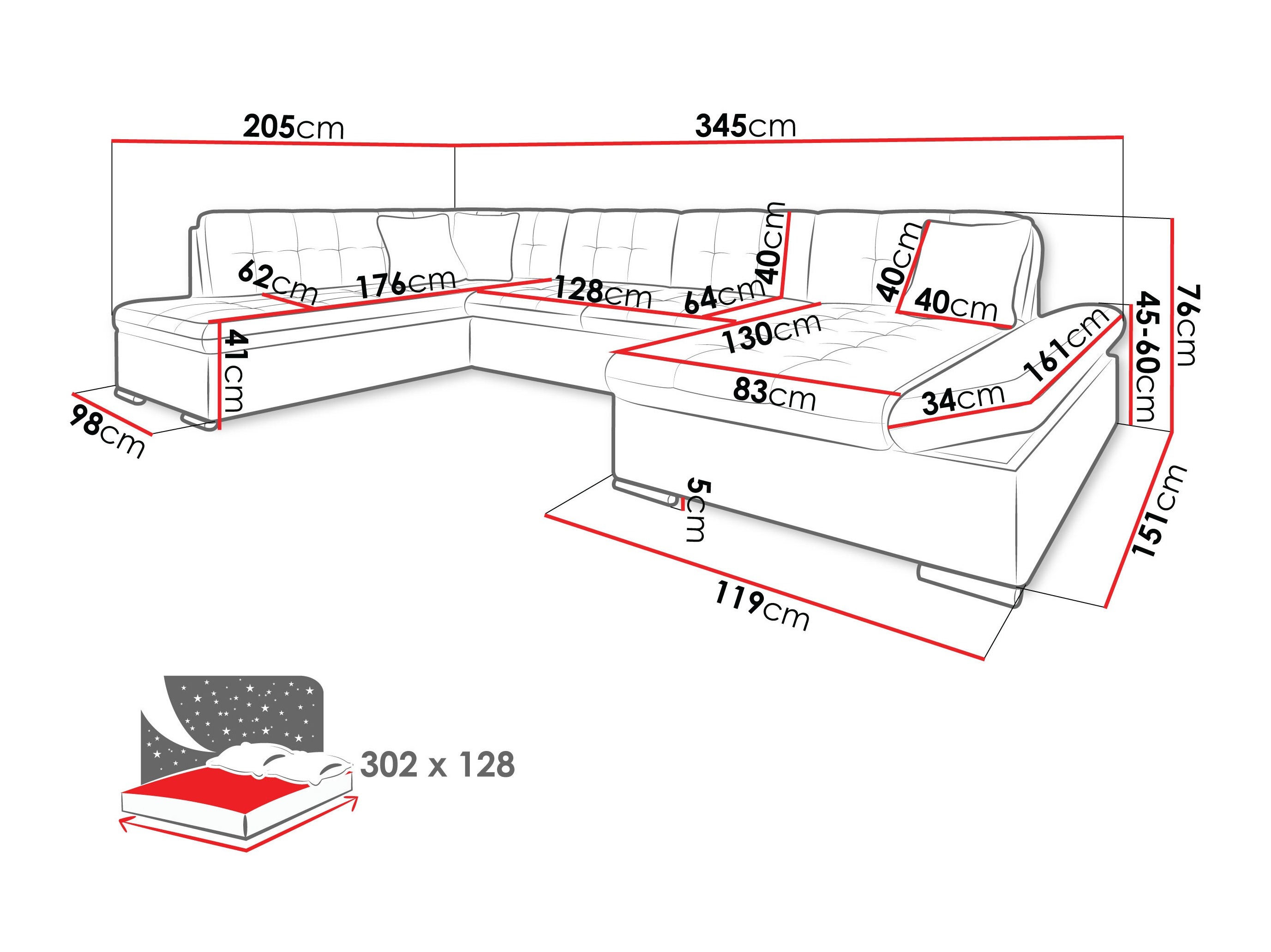 Sarokkanapé Comfivo Tilia I (Wave 05 + Wave 02)