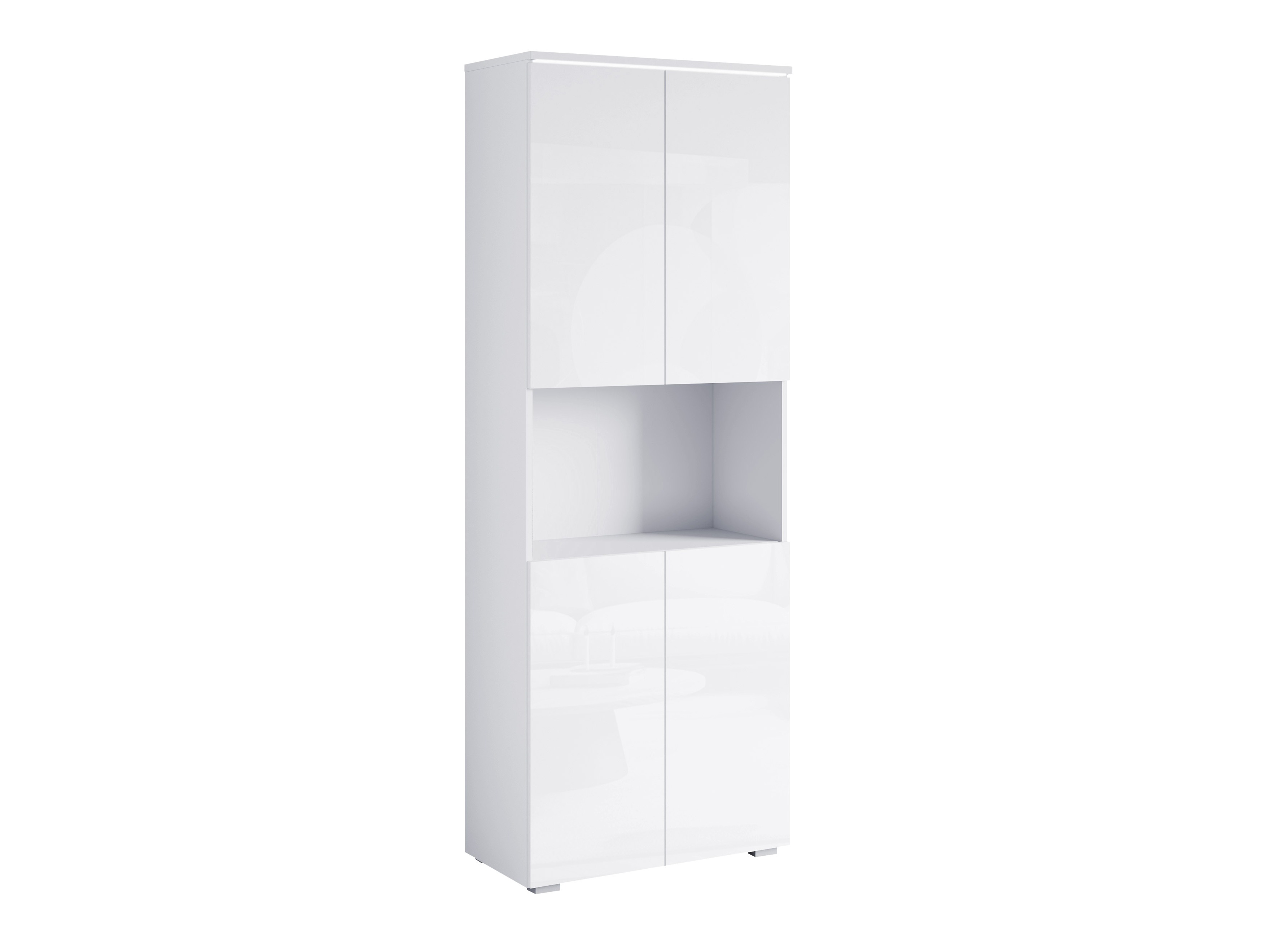 Könyvespolc Mirfivo 106 (Fehér + Fényes fehér)