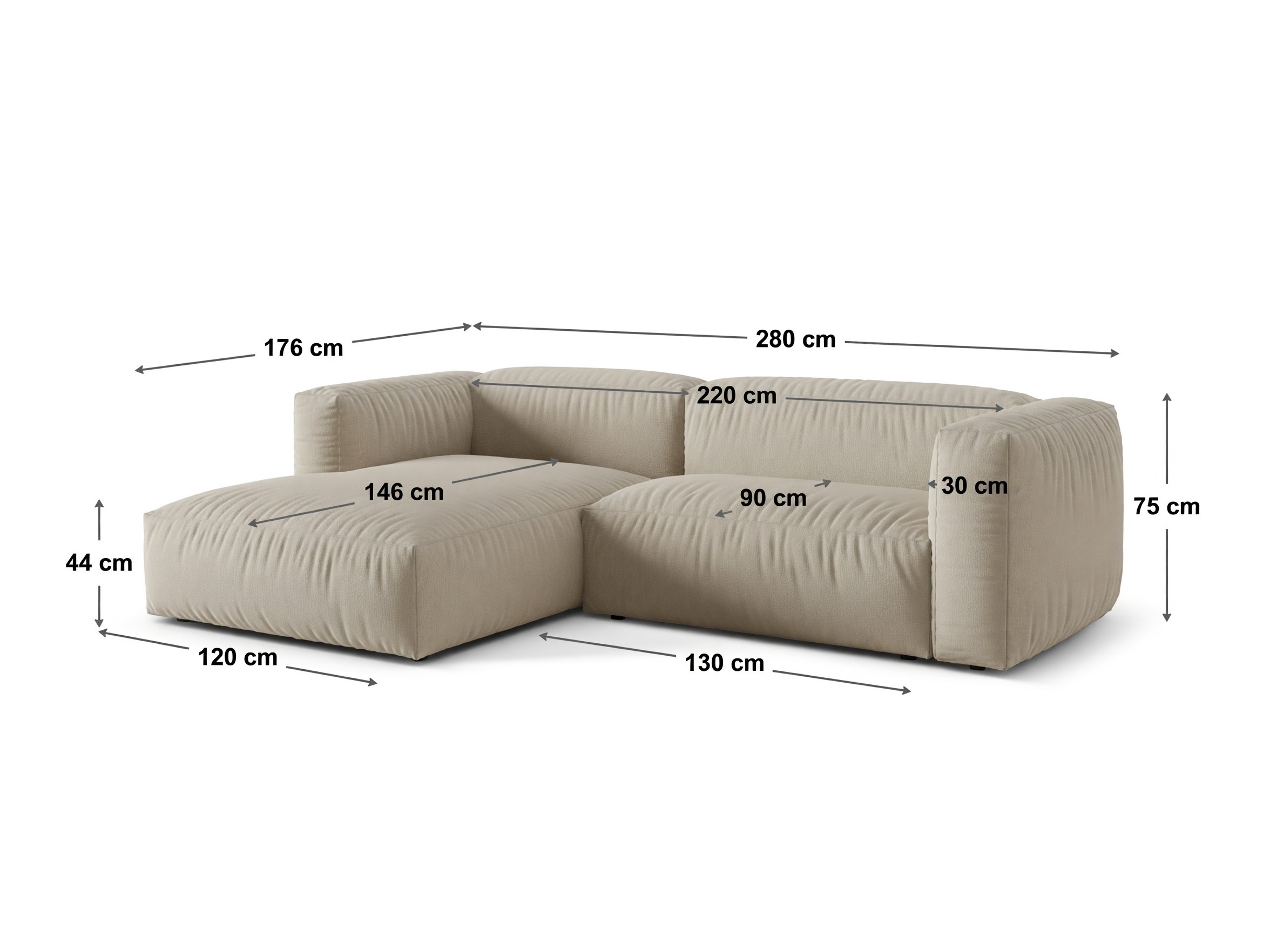 Moduláris sarokkanapé Sorcoro 123 (Boston Forest)